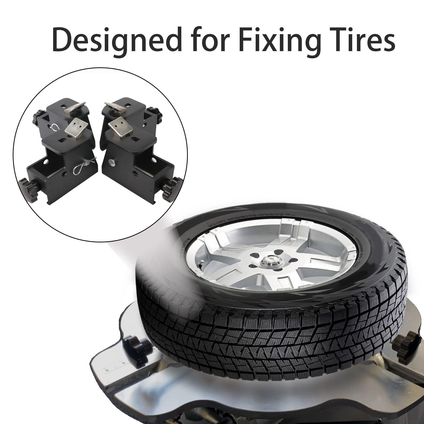 Tire Changer/Machine Motorcycle Adapter For Tire Changers (Standard Jaw Claw Below 49Mm), Increases 4 Inches And Decrease 2 Inches On Rim Clamp Size, 4Pc-Set By Rebartech