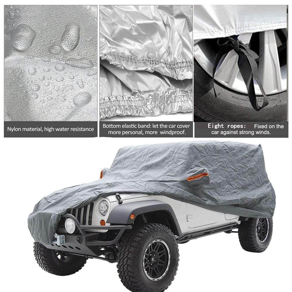 Big Ant Car Cover For Wrangler 2 Door Suv Covers,All Weather Protection 100% Waterproof Suv Cover Custom Fit For 1987-2021 Wrang