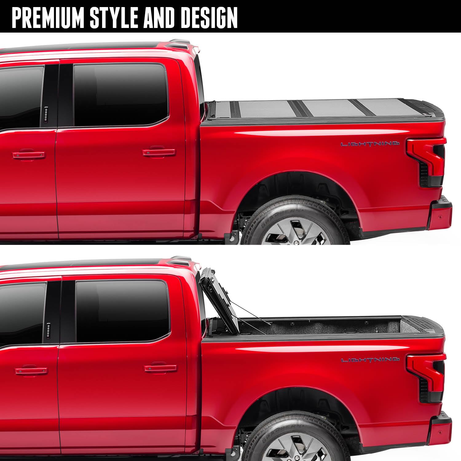 Realtruck Bak Bakflip Mx4 Hard Folding Truck Bed Tonneau Cover | 448204 | Fits 2002 - 2024 Dodge Ram 1500, 2003-21 2500/3500 8'
