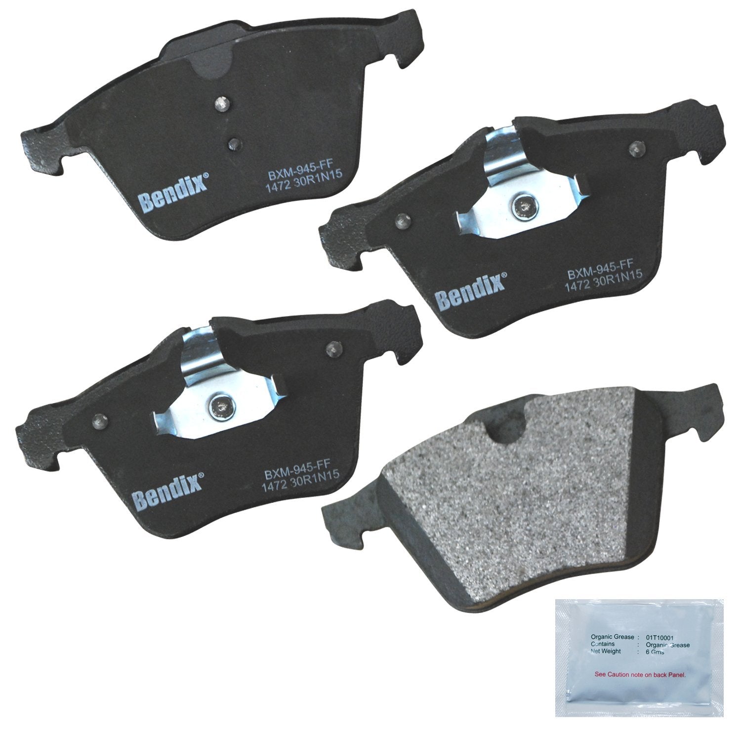 Bendix Priority1 Cfm1472 Semi-Metallic Front Brake Pads For Jaguar S-Type 2008-2006,Super V8 2009-2006,Xf 2015-2011,Xfr 2013,Xj 