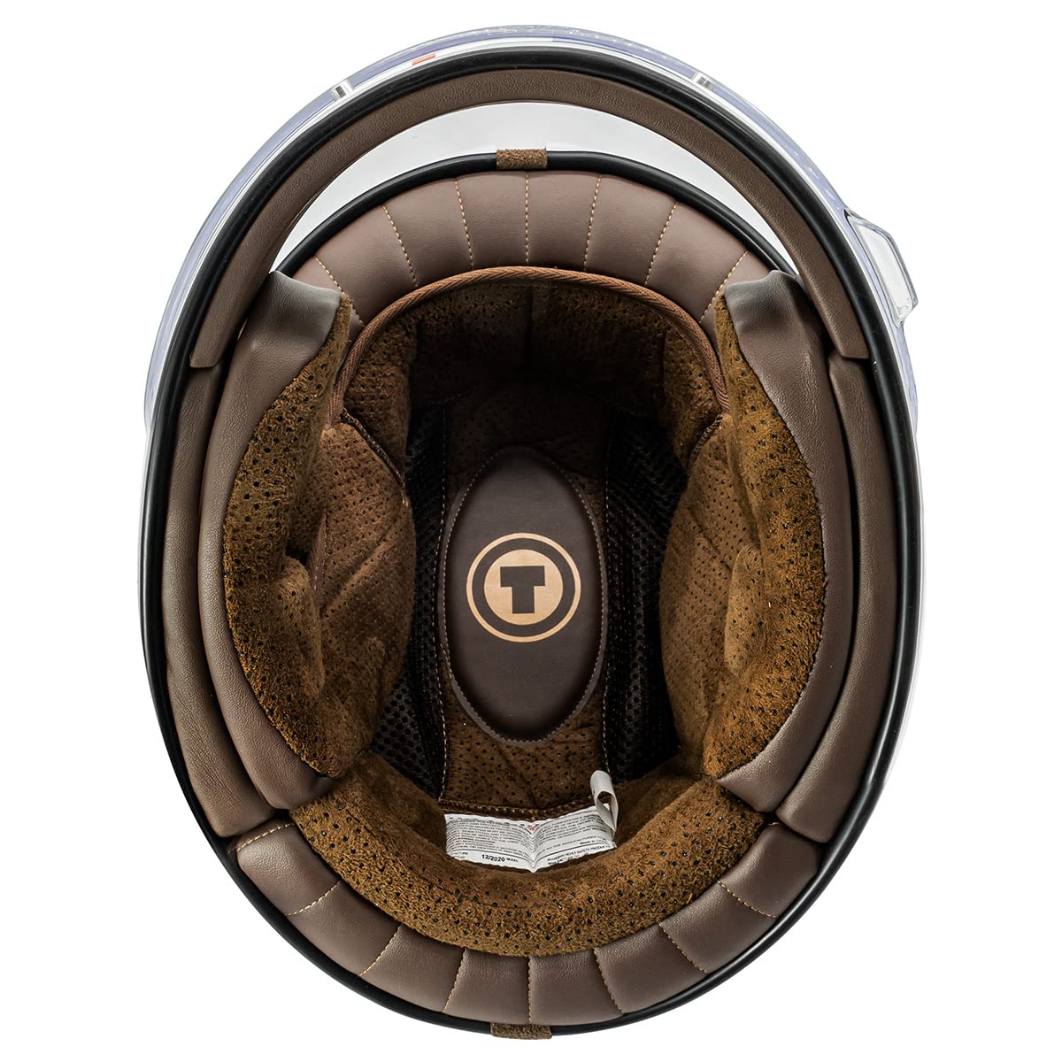 Torc T1 Unisex-Adult Retro Full-Face Style Motorcycle Helmet (Iso Bars Gloss White, Xx-Large)