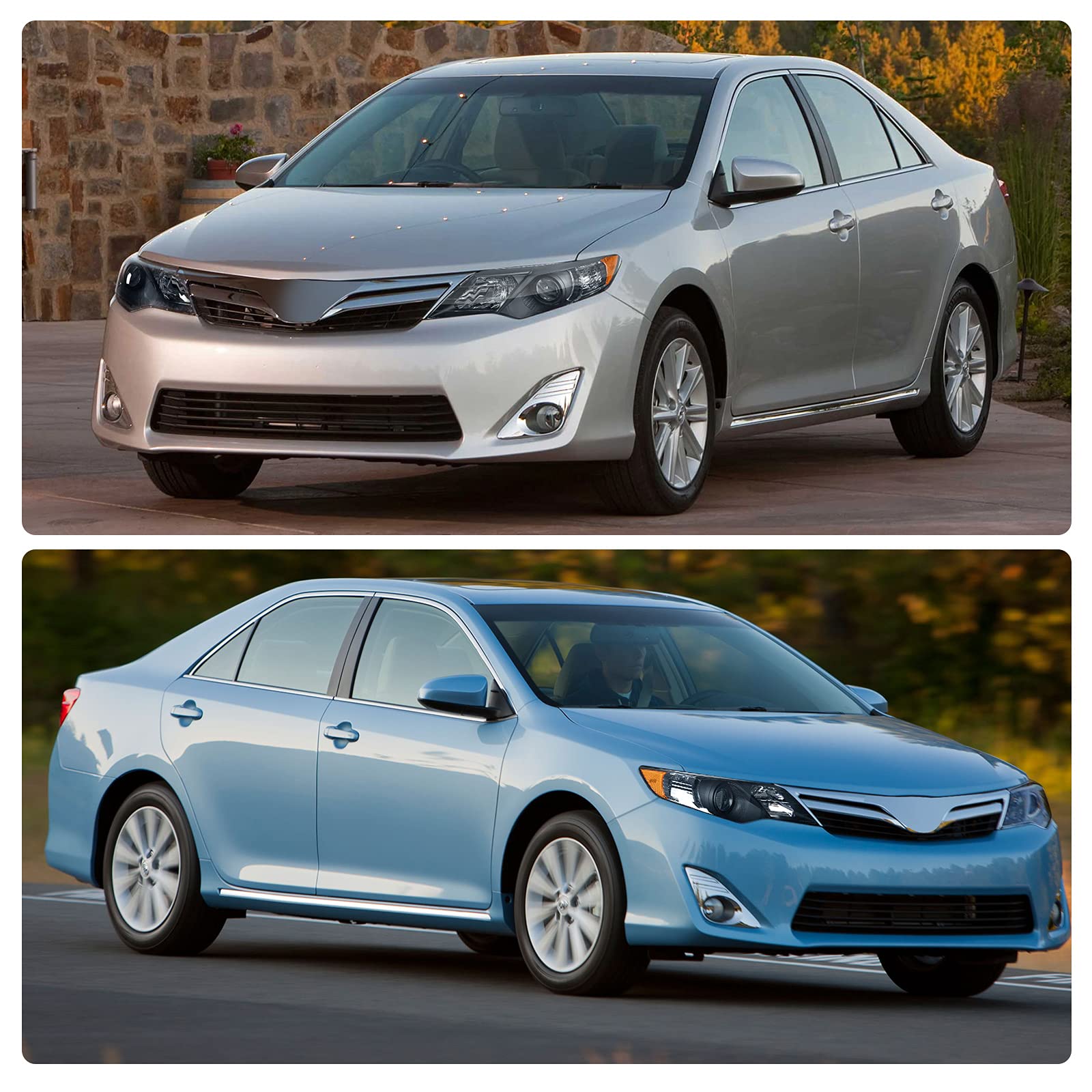 Dwvo Projector Headlights Assembly Compatible With 12 13 14 2012 2013 2014 Camry L/Le/Xle/Hybrid Headlamp Replacement Black Hous