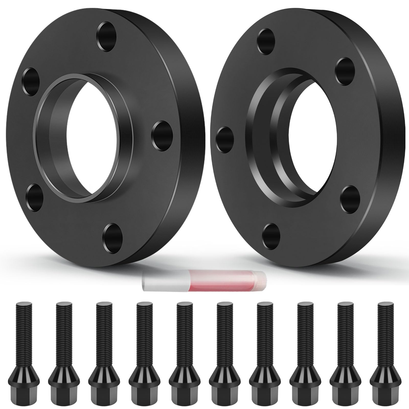 OCPTY 2PCS 5x120 to 5x120 Wheel Spacers 20mm 12x1.5 Studs 74.1mm Hub Bore Forged Hub Centric Wheel Spacers 5 Lug fit for 525i fo