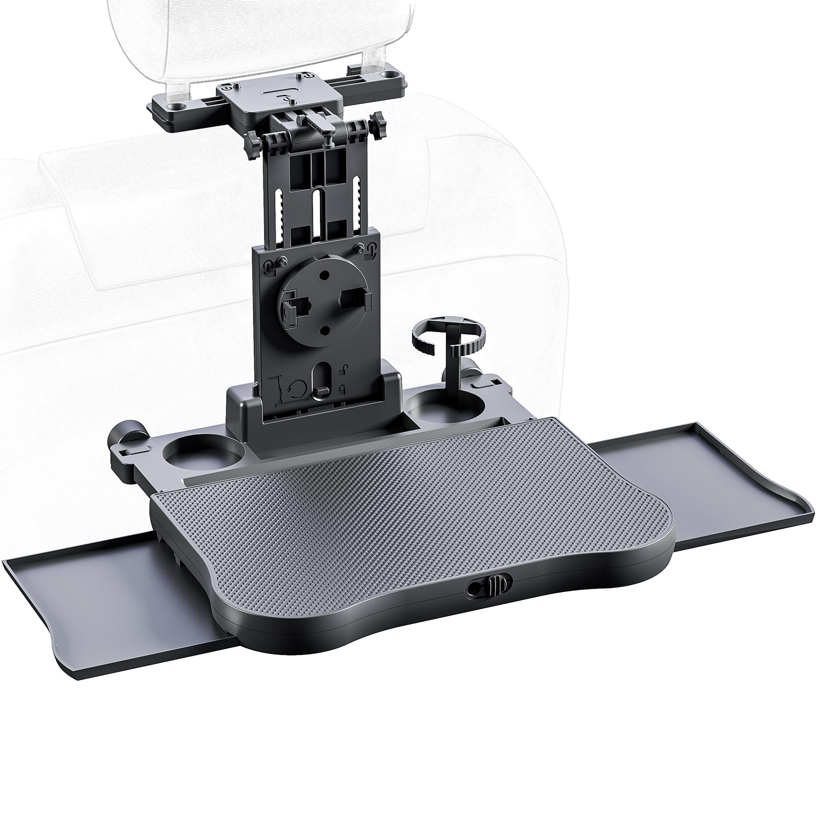 TUEOU Car Steering Wheel Tray Back Seat Tray,Extension Steering Wheel Desk Car Food Eating Tray Table,Car Laptop Desk with Phone