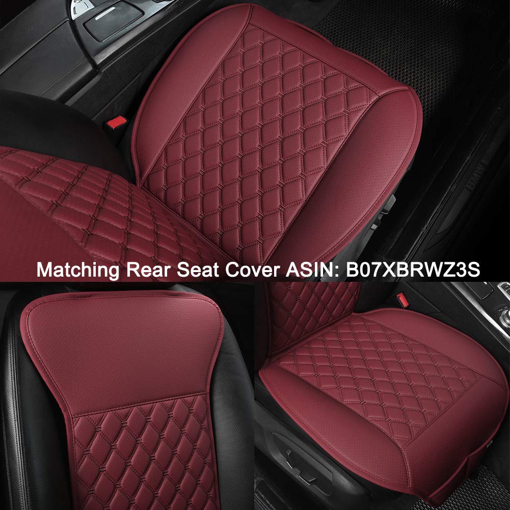 Black Panther 1 Pair Car Seat Covers, Luxury Car Protectors, Universal Anti-Slip Driver Seat Cover With Backrest, Diamond Patter
