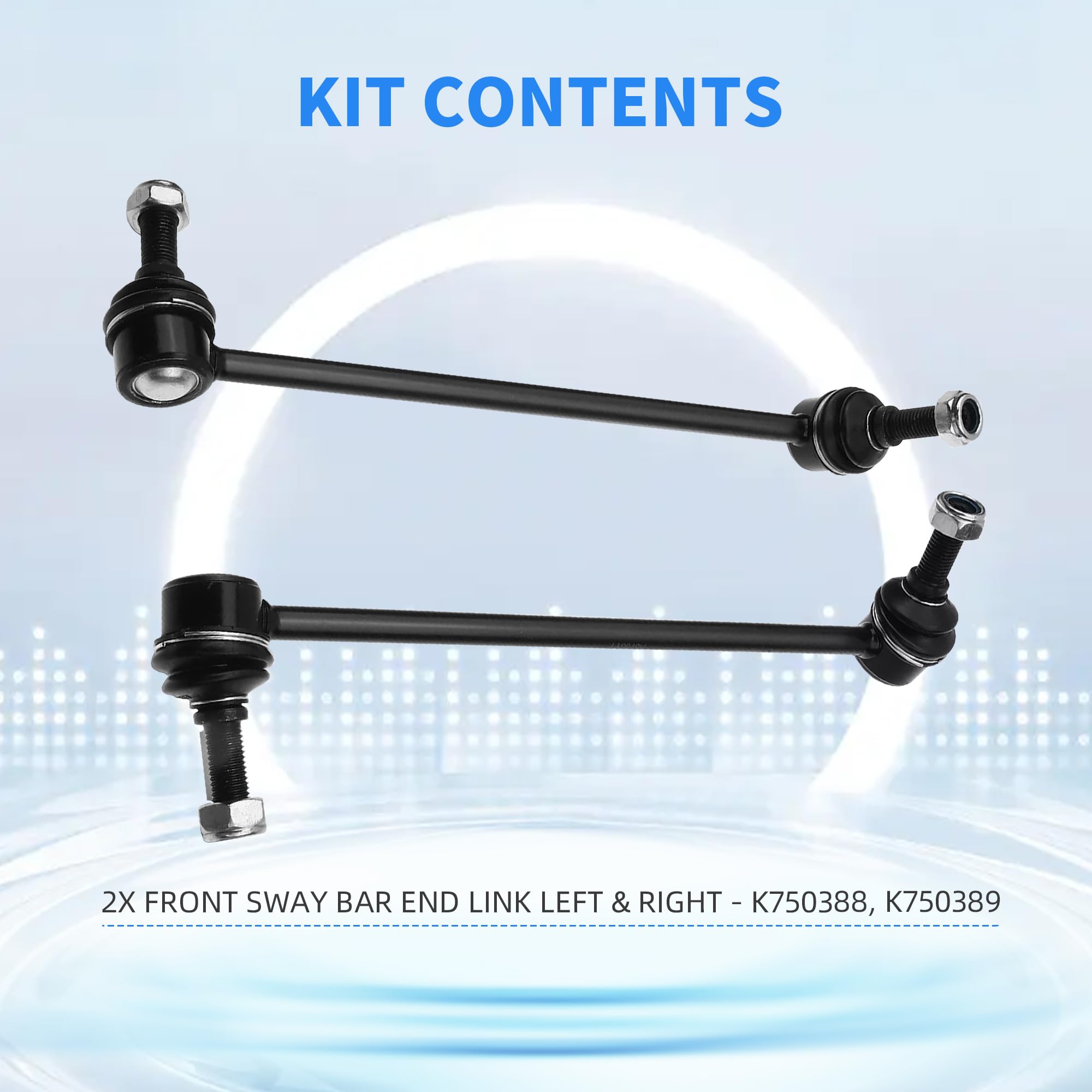 Rockplanet Stabilizer Front Sway Bar Link Kit Compatible with 2010-2018 Ford Flex Taurus Lincoln MKS MKT Sway Bar End Links, K75