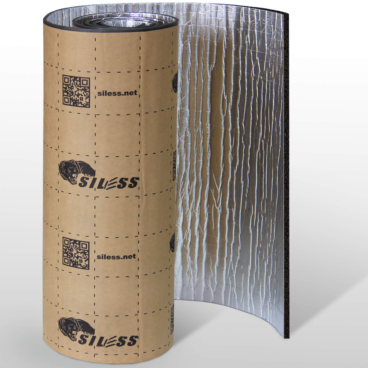 Siless Liner 157 mil (4 mm) 36 sqft Aluminum Foil Finish Car Sound Deadening & Heat Insulation Closed Cell Foam  PE Foam Sound 