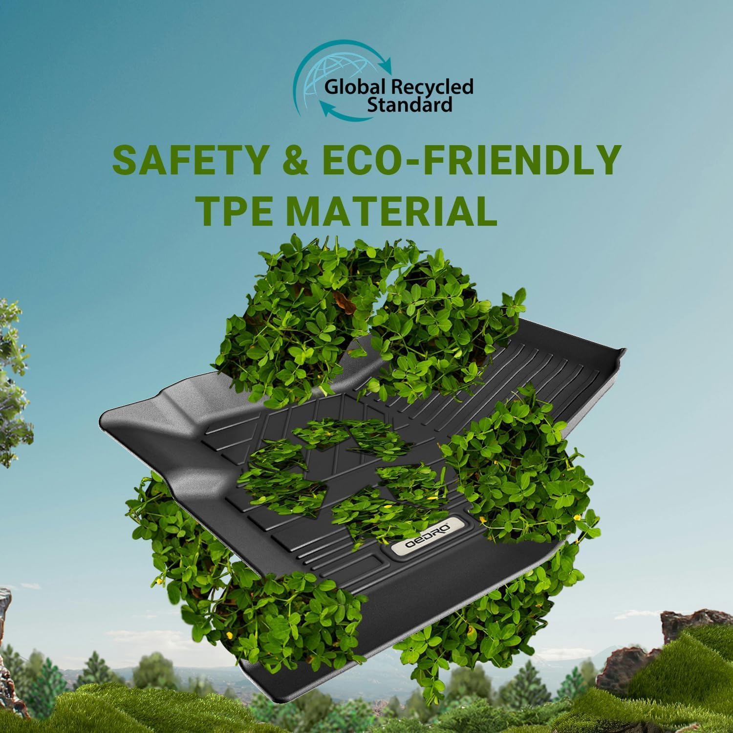 Oedro Upgraded Floor Mats Fit For 2018-2024 2025 Honda Odyssey, All Weather Car Mats Tpe Floor Liner For Odyssey Accessories,1St