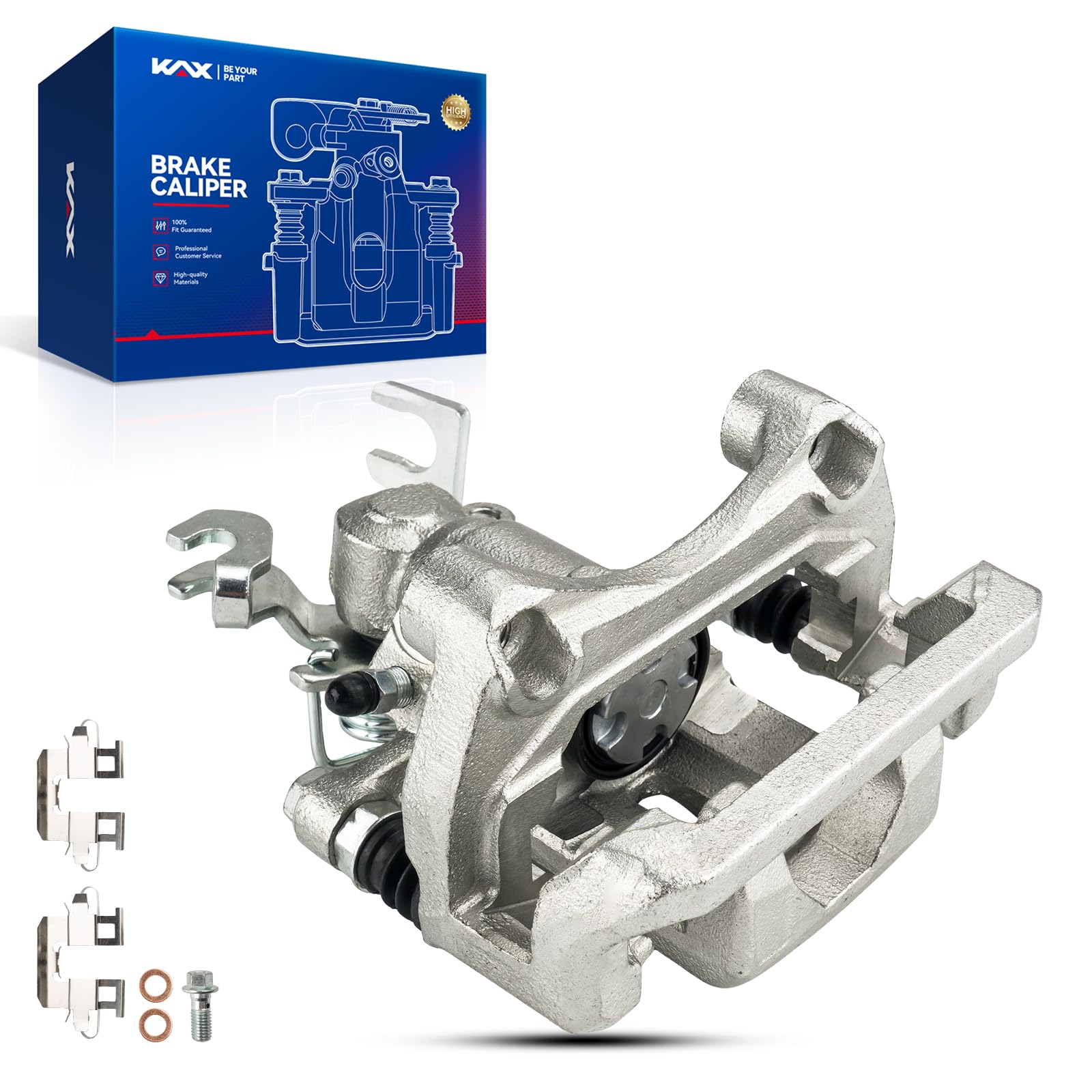 Kax Rear Left Brake Caliper 18B5002 Compatible For Fusion 2006-2012, 6 2006-2013, Mkz 2007-2012, Milan 2006-2011, Zephyr 2006, R