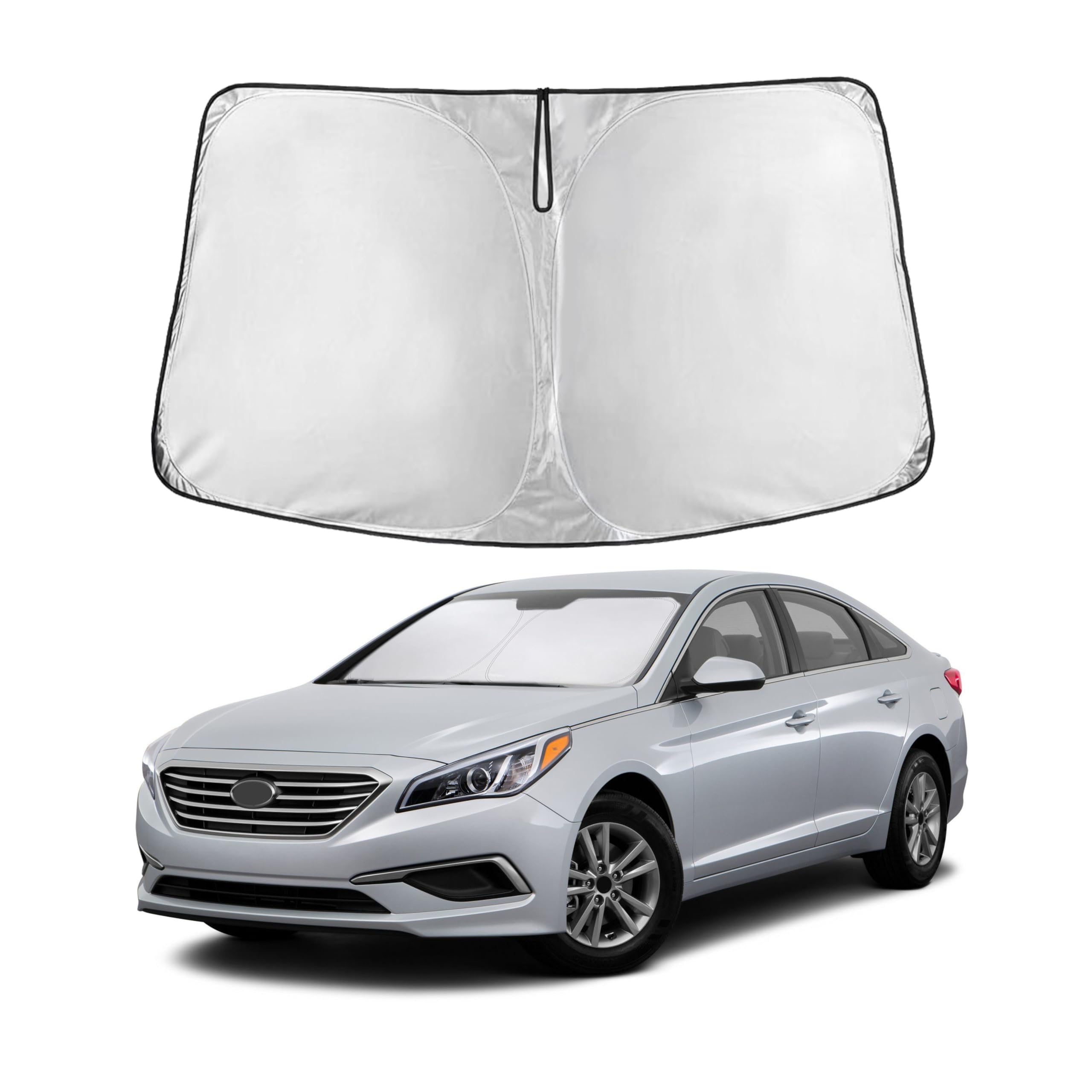 For Hyundai Sonata Windshield Sunshade 2020-2024 2025 Econour Sunshade-240T Polyester Material Cars Sun Visor Reflector Blocks U