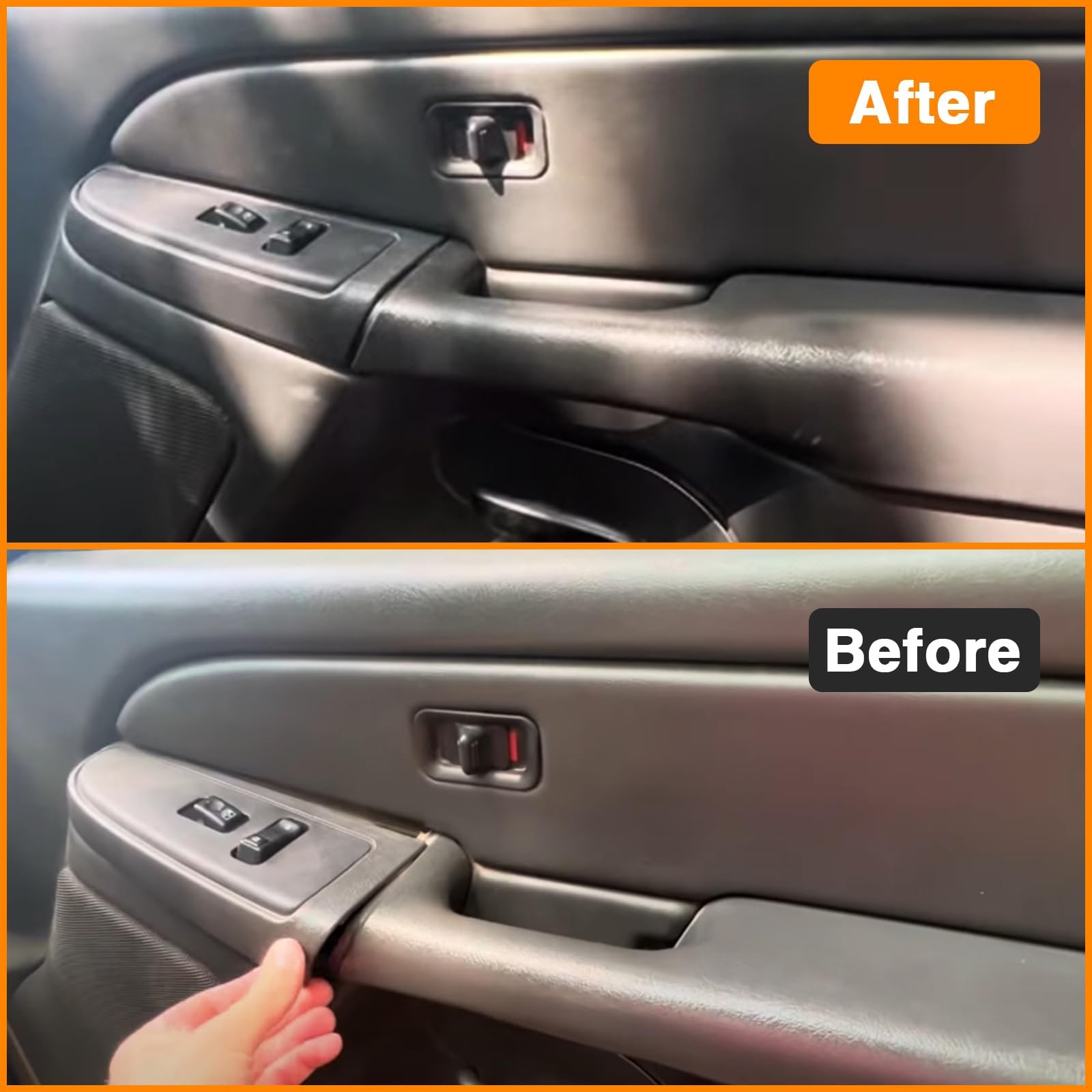 EVRBUL Pair of Upgraded Aluminum Car Door Arm Rest Switch Panel Clip Repair Kit Door Arm Rest Bracket Driver and Passenger Side