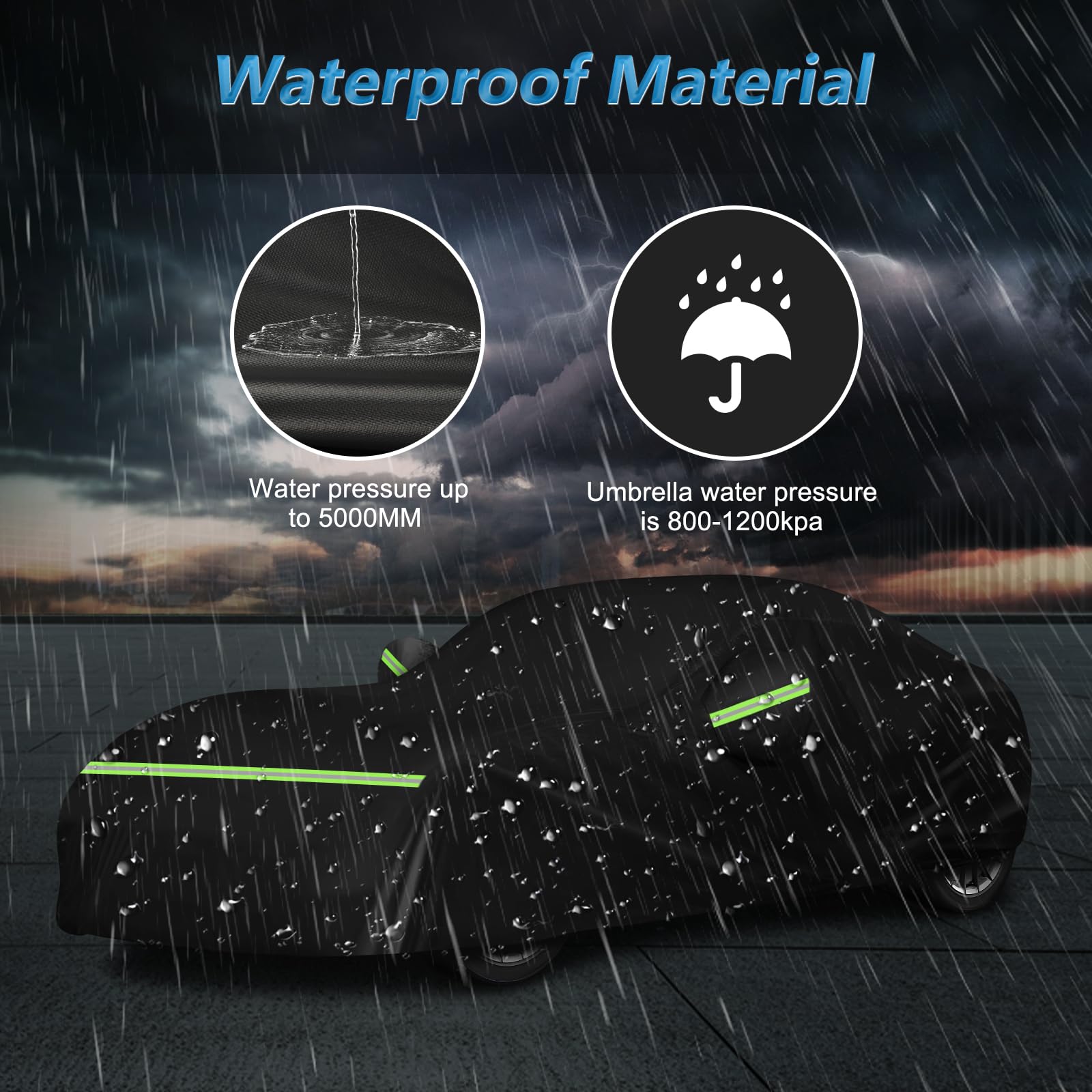 Waterproof Full Car Cover Custom Fit For Mazda Miata Mx-5 1989-2023, All Weather Outdoorwindproof Heavy Duty Protection With Zip