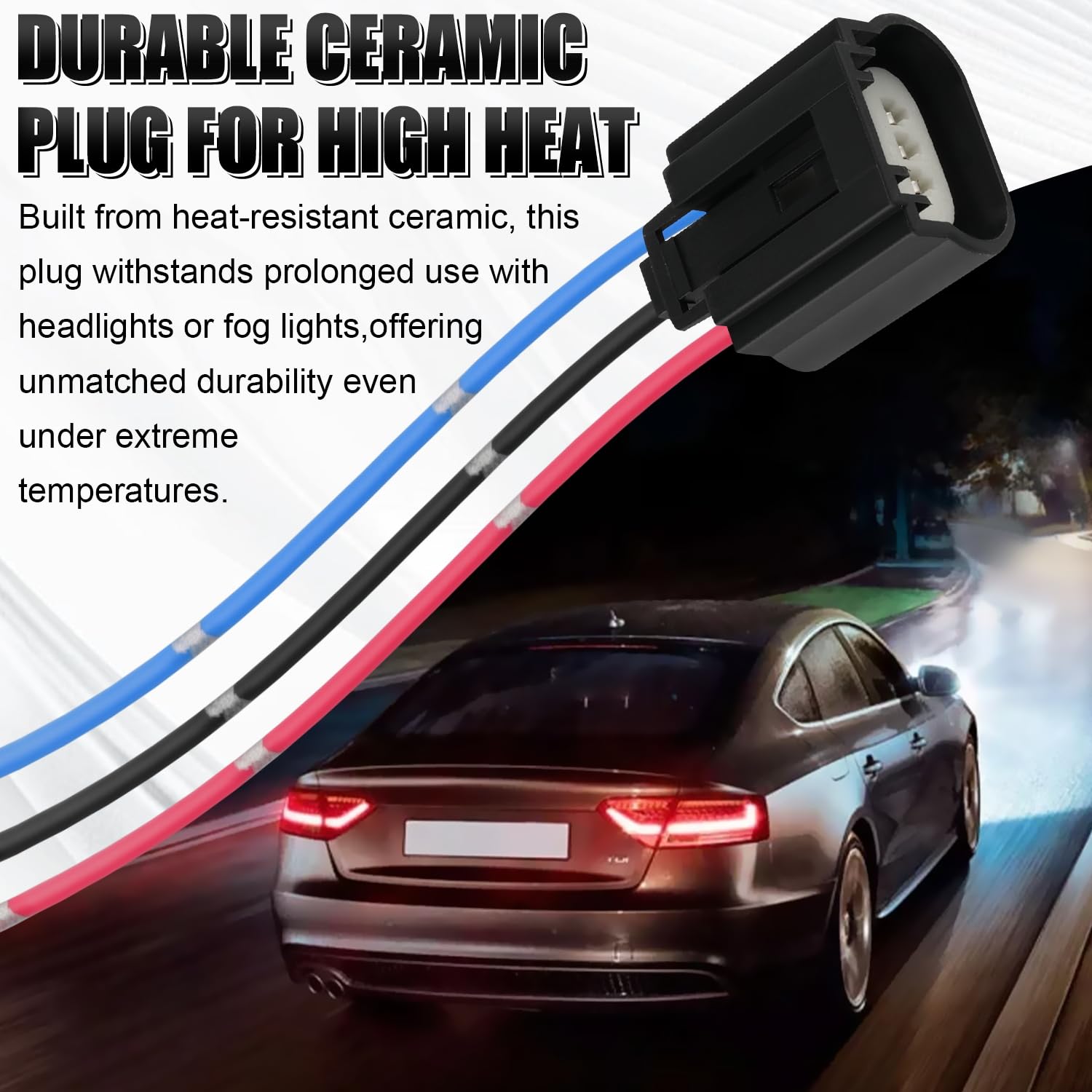 Ibrightstar H13 9008 H13Ll H13St H13Xv Female High Temperature Ceramic Adapter Wiring Harness Sockets Wire For Headlights Or Fog