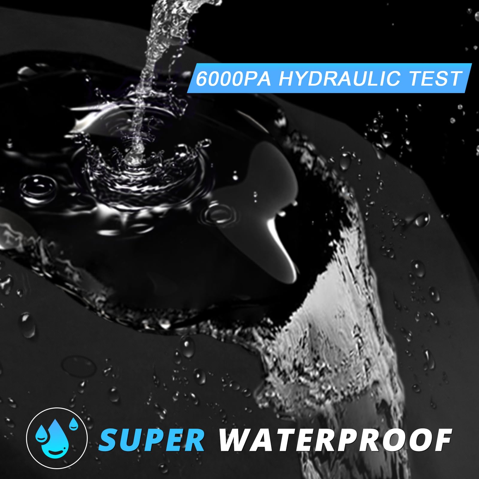 Xyzctem All Season Black Waterproof Sun Motorcycle Cover,Fits Up To 116'' Motors (Xxx Large & Lockholes)