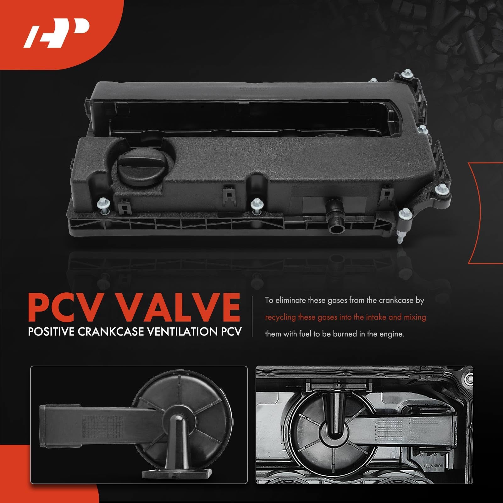 A-Premium Engine Valve Cover Kit Compatible With Chevy Cruze 2010-2016, Sonic 2012-2018, Trax 2013-2020, Aveo 2009-2011, Aveo5 2009-2011, L4 1.6L 1.8L, Replace # 55558673 55564395