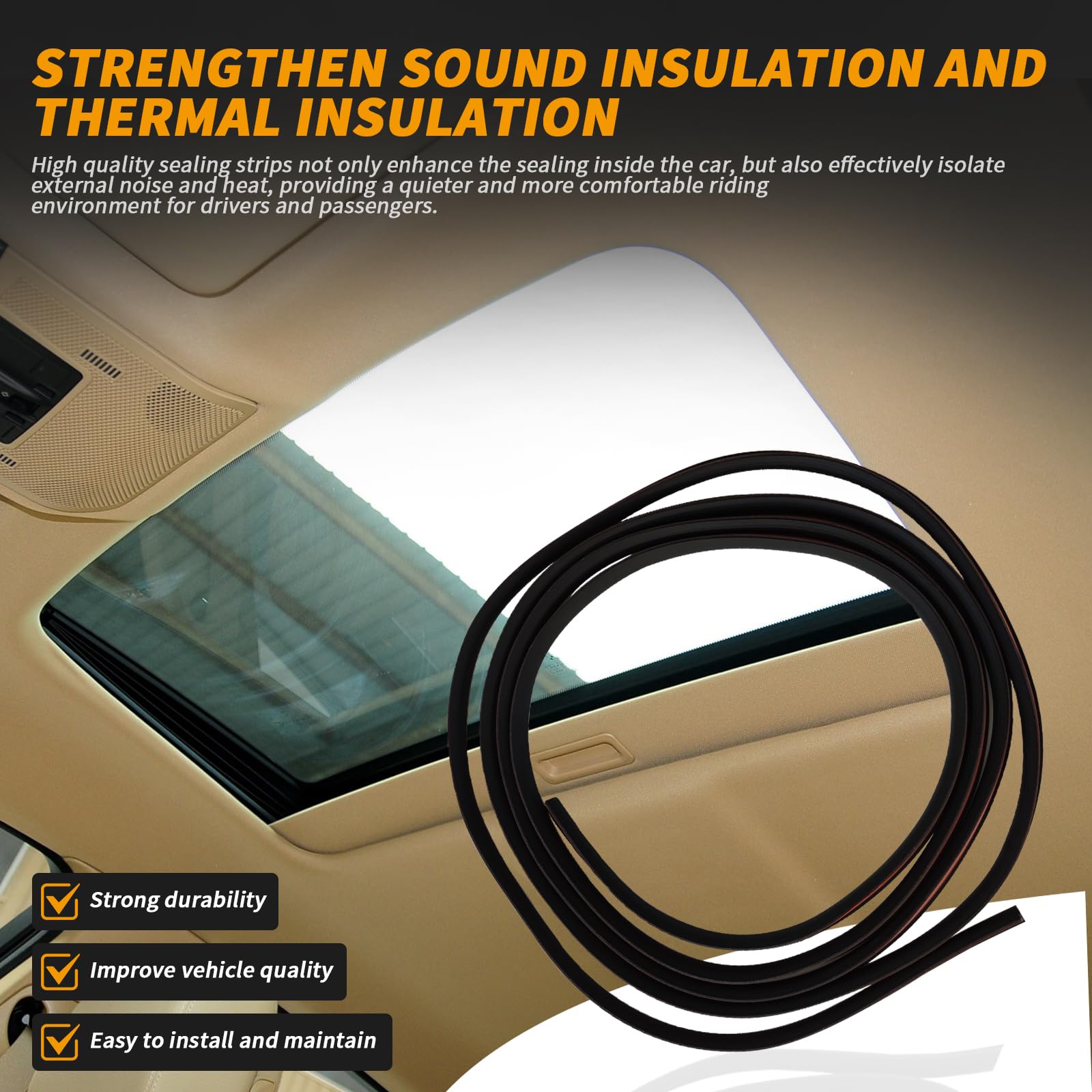 Bomunik Sunroof Seal for BMW 1999-2016 520i 528i 535i 550i 1995-2008 730Li-760Li 2008-2019 X6 E38 E39 E60 E60N E65 E66 E71 E72 F