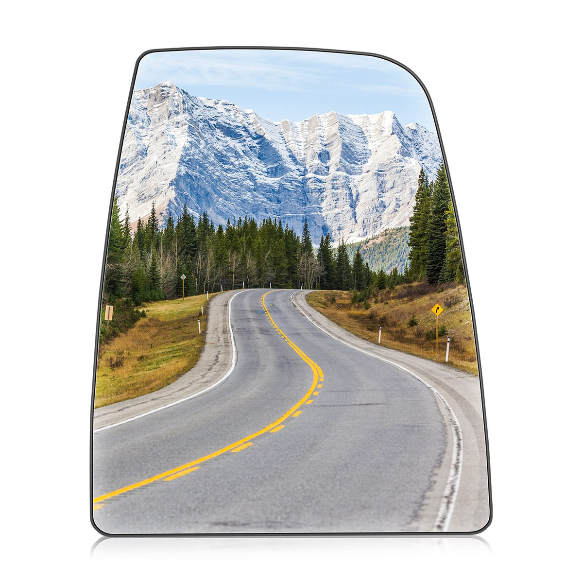 Passenger Right Side Upper Rearview Convex Heated Mirror Glass With Rear Holder Fits For 2015-2022 Ford Transit-150 250 350 Hd F