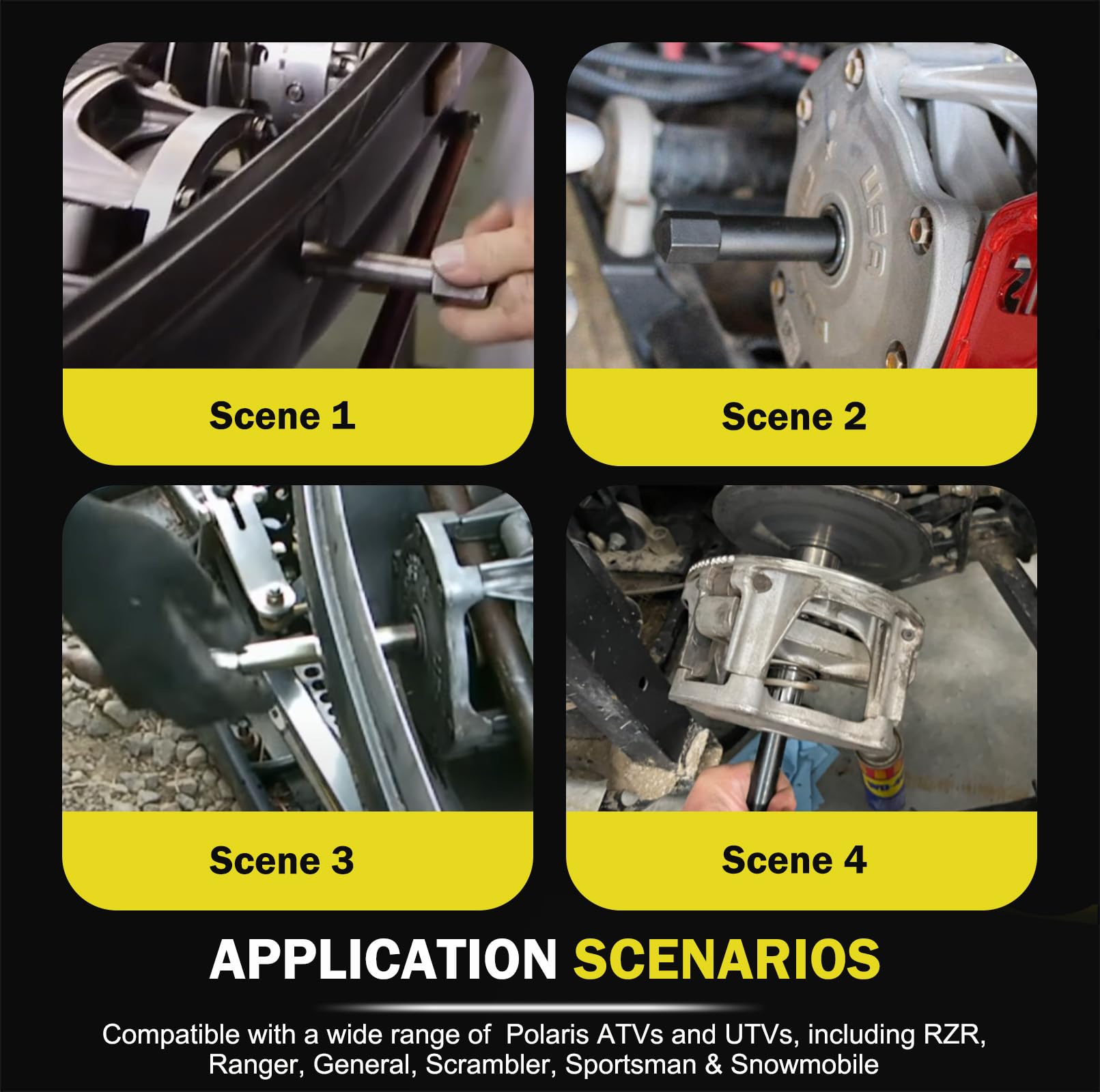 E-Cowlboy Primary Drive Clutch Puller For Polaris Rzr 900/1000/Xp,Ranger 1000/900, General 4/1000 Xp,Scrambler 1000/850,Sportsma