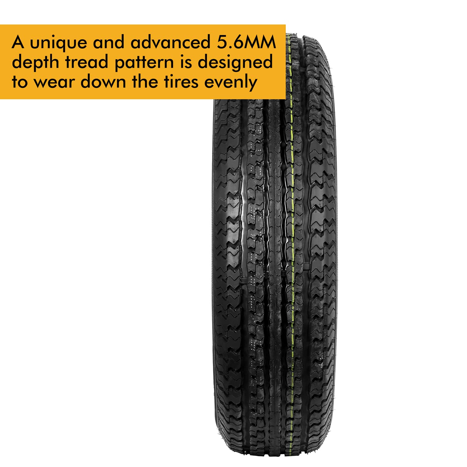 Set Of 2 Durun St205/75R15 Radial Trailer Tire, 205 75R15 St 205/75R15, 8 Ply Load Range D, 107N