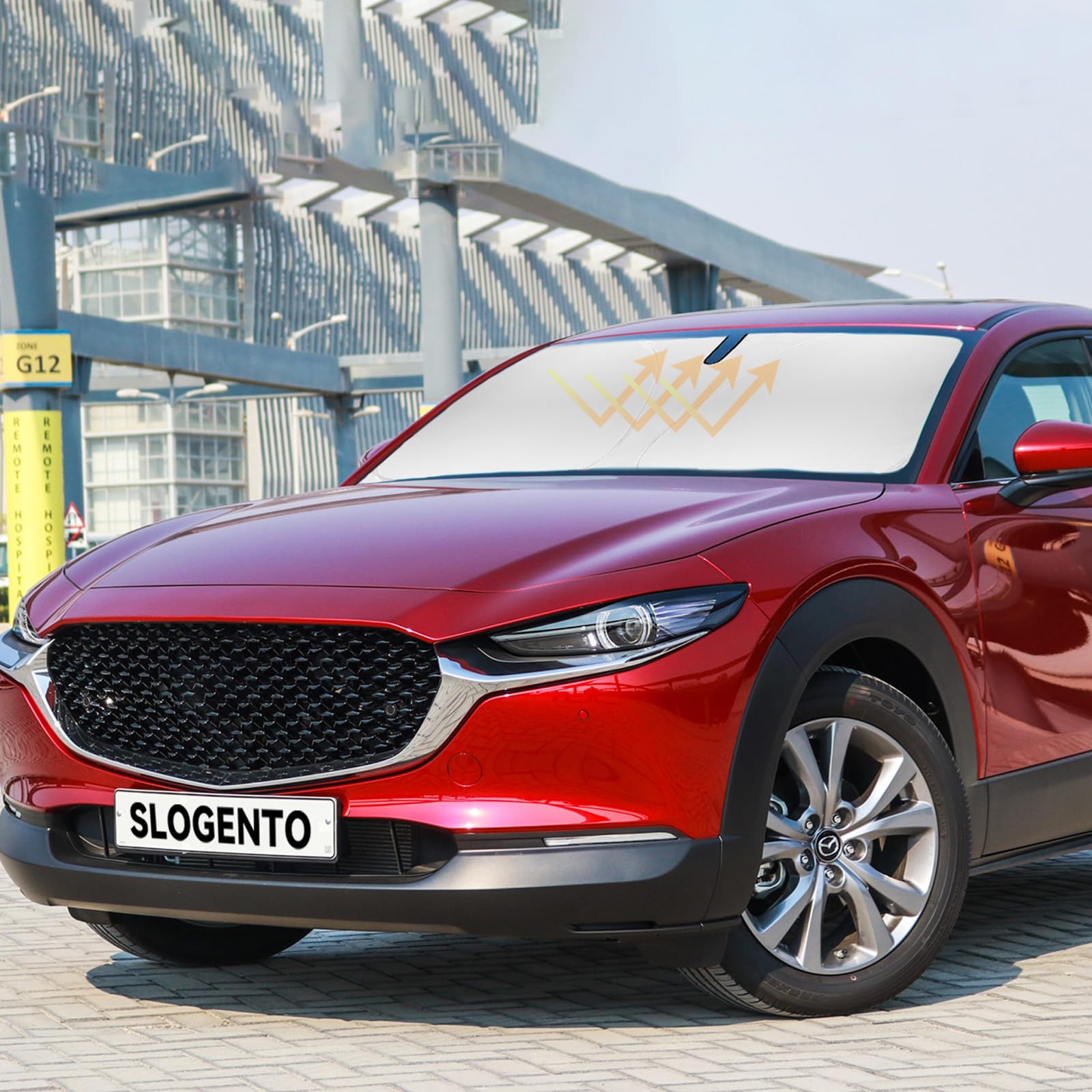 Sun Shade For Cx-30 Cx30 Windshield Sunshades For 2019 2020-2024 2025 Mazda Cx-30 Cx30 Suv Windshield Cover Front Window Shields