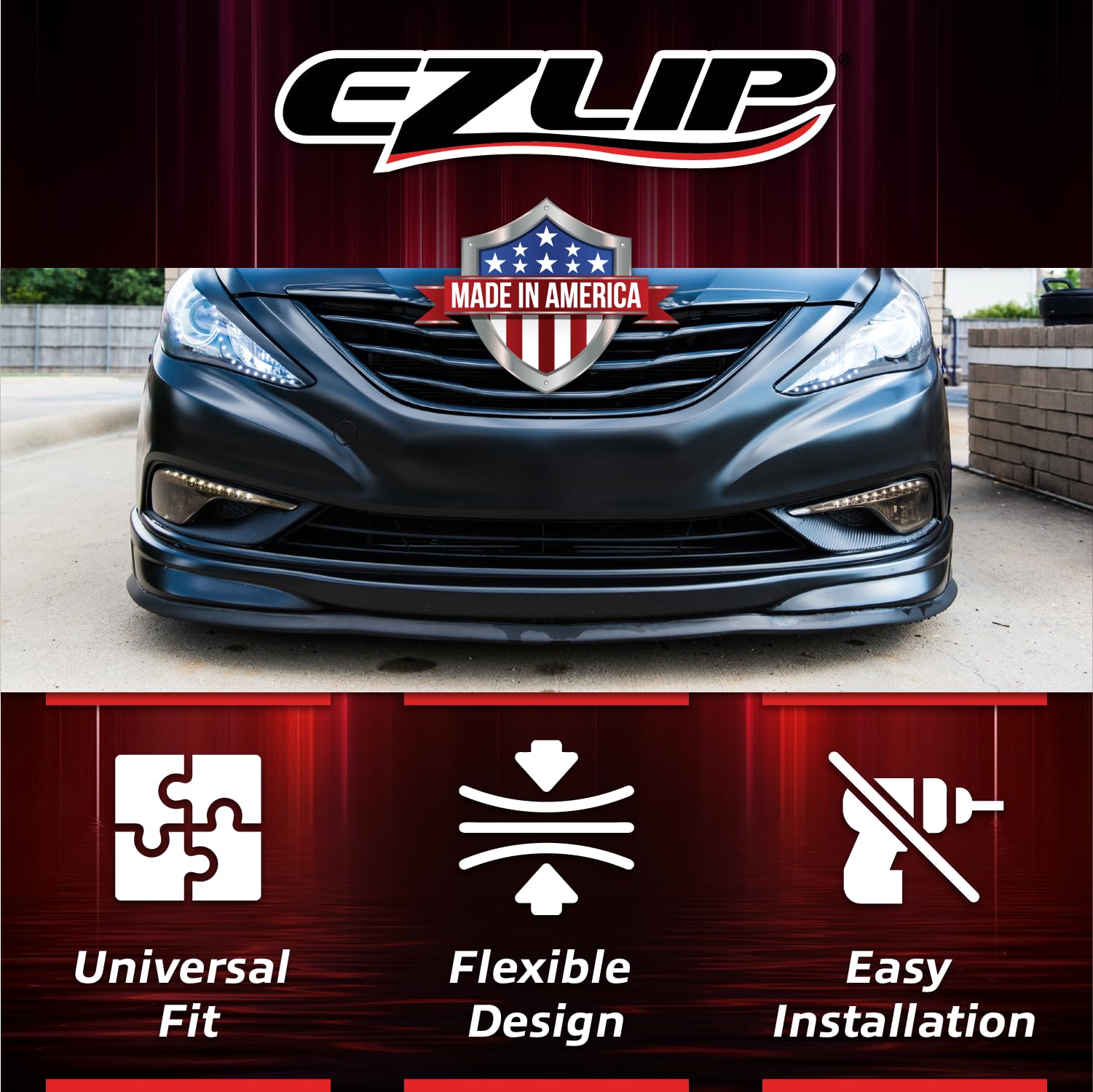 Ez Lip Colors - The Original Universal Fit 1-Inch Lip Spoiler (Red)