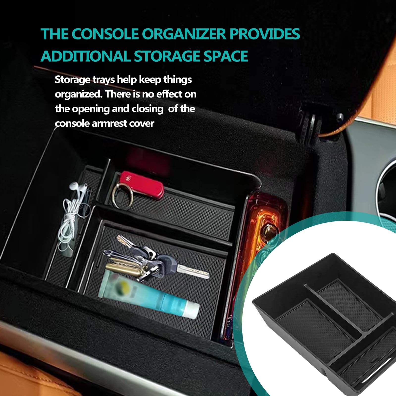 Center Console Organizer Tray Storage Compatible with BMW X5 G05/ X7 G07 2019-2024, X6 G06 2020-2024