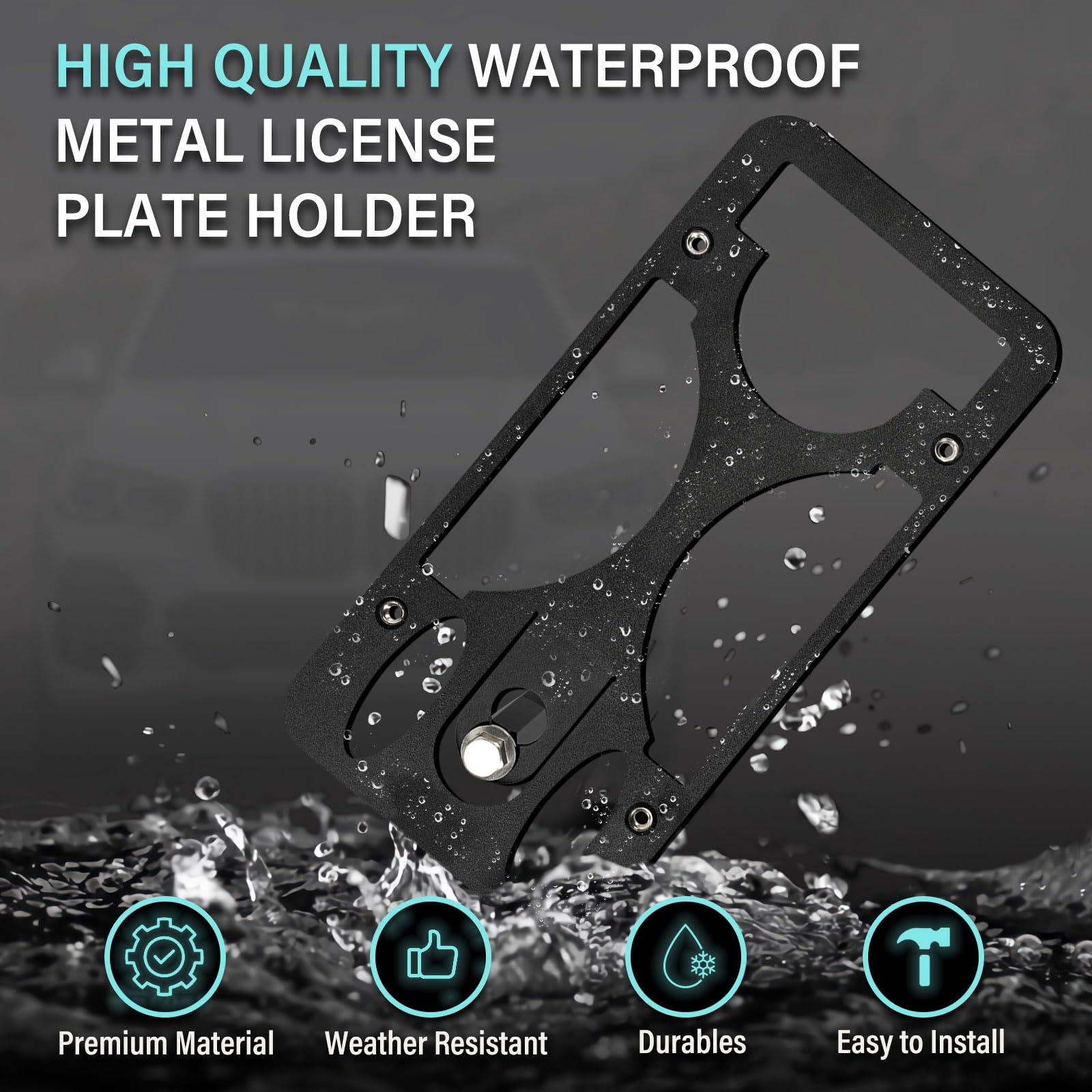 Front License Plate Holder Compatible with BMW M5 2017-2023 Front Bumper Tow Hook License Plate Mounting Bracket Holder No Drill