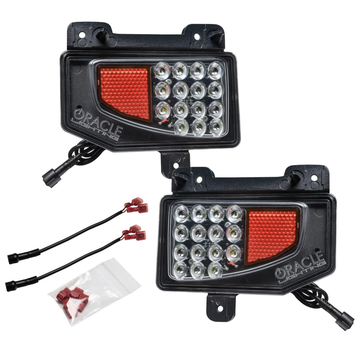Oracle Lighting 5878-504 Rear Bumper Led Reverse Lights Fits 2020 2024 Gladiator Jt - Provides Over 1500 Additional Lumens, Direct Replacement Lamp Using Existing Hardware