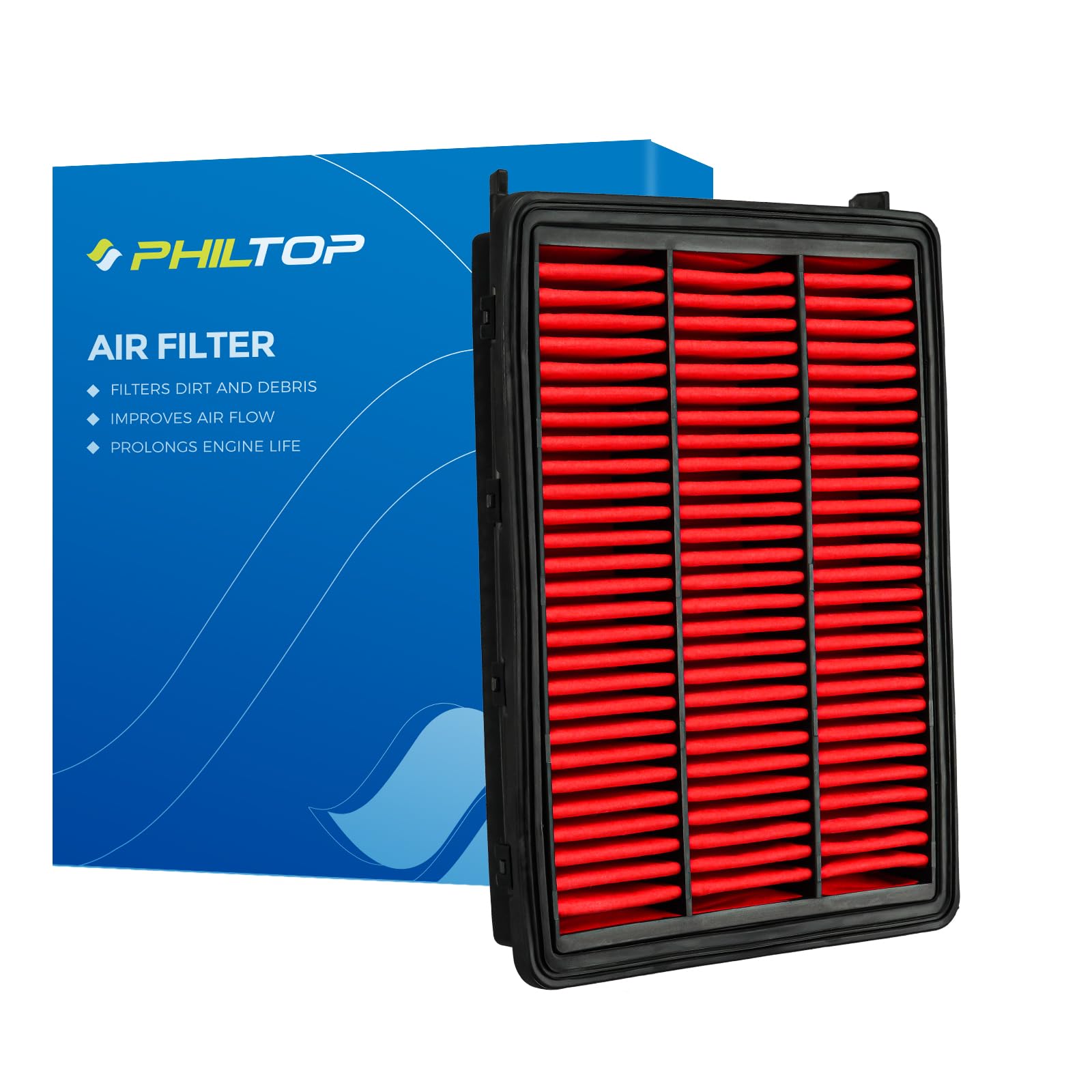 Philtop Upgraded Engine Air Filter Ca12065 Replacement For Hyundai & Kia Models - Tucson 2016-2021, Sportage 2017-2022, 1.6L 2.0