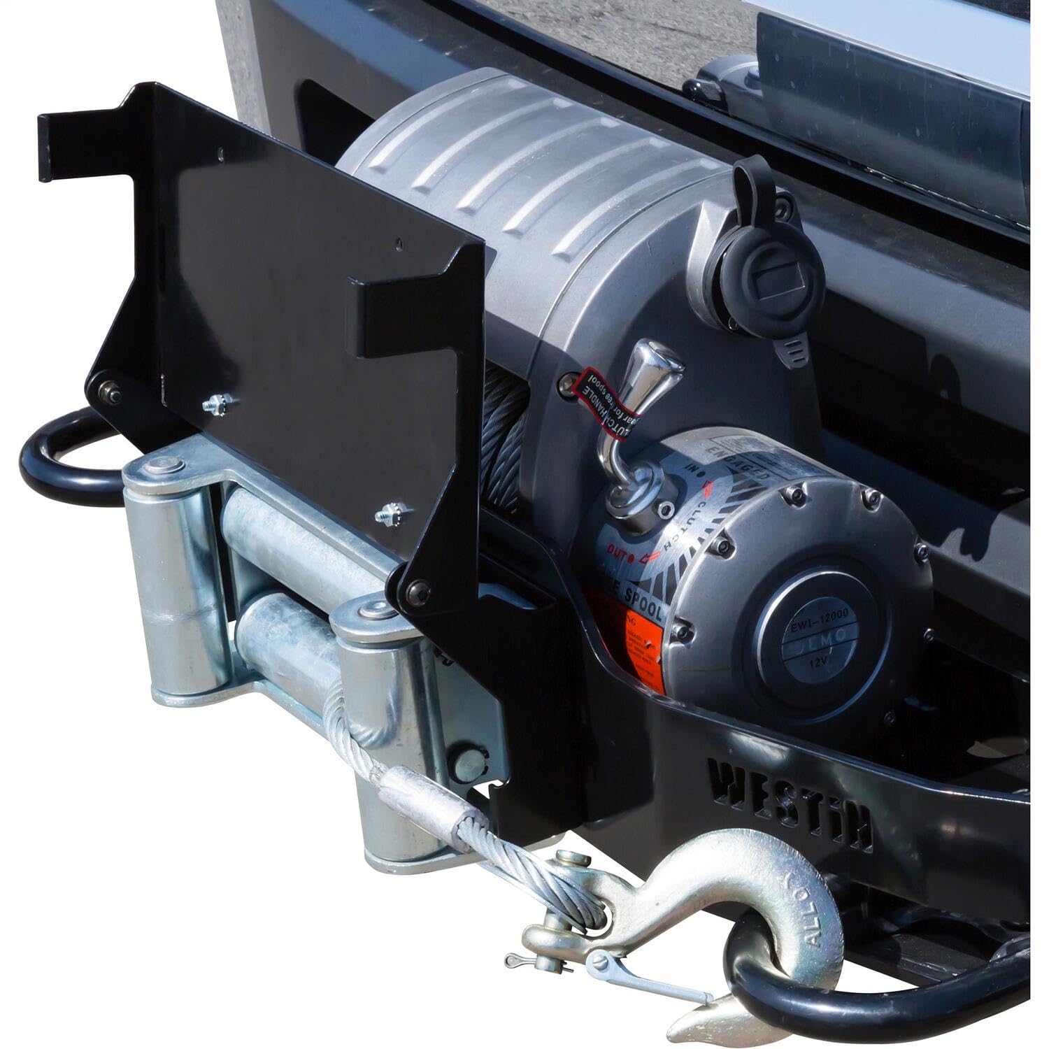 Westin 46-20055 Winch Mount License Plate Relocator Use With Roller Fairlead Winches