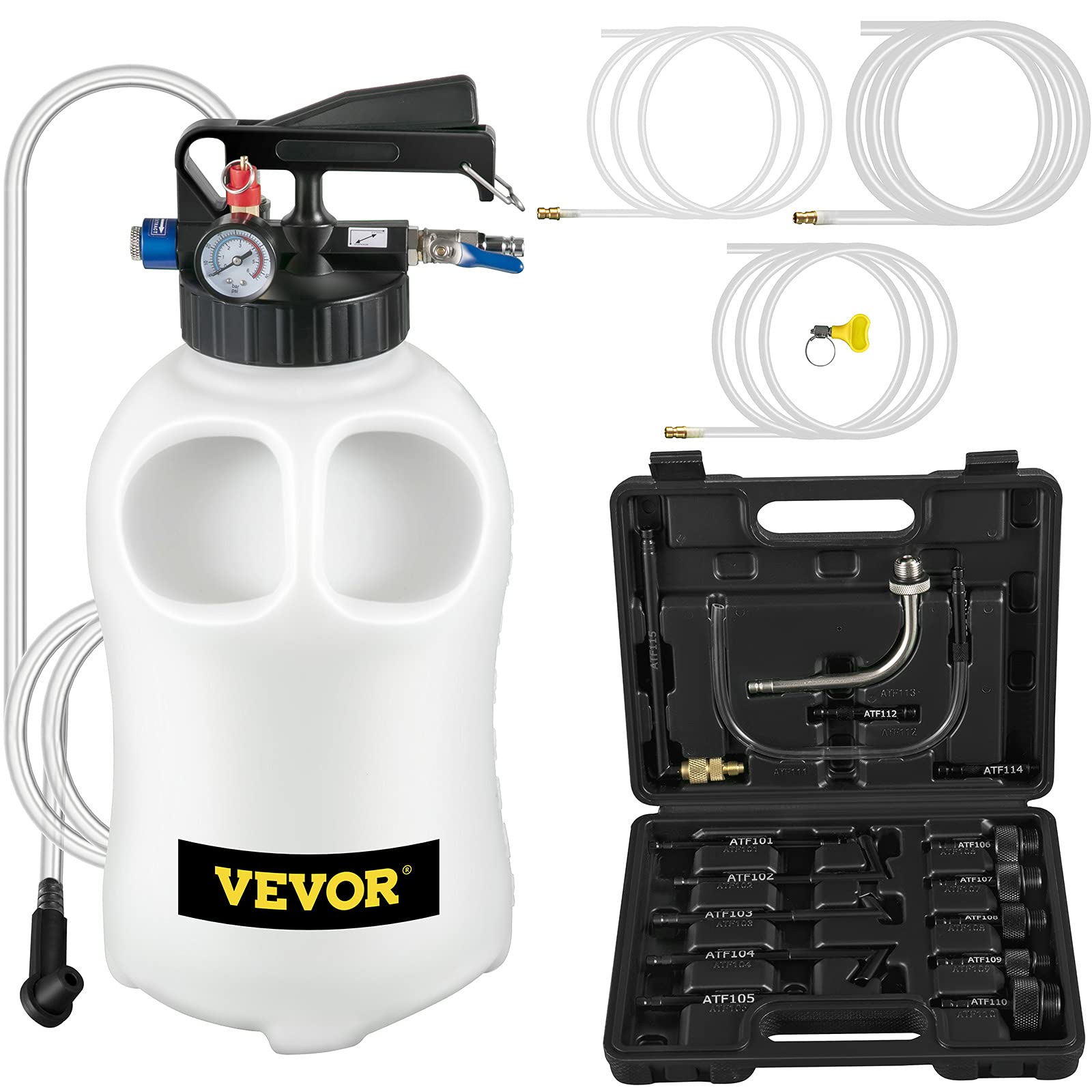 VEVOR Transmission Fluid Pump 2 Way ATF Refill System Dispenser, Oil and Liquid Extractor 10 Liter Large Capacity, Automatic Tra
