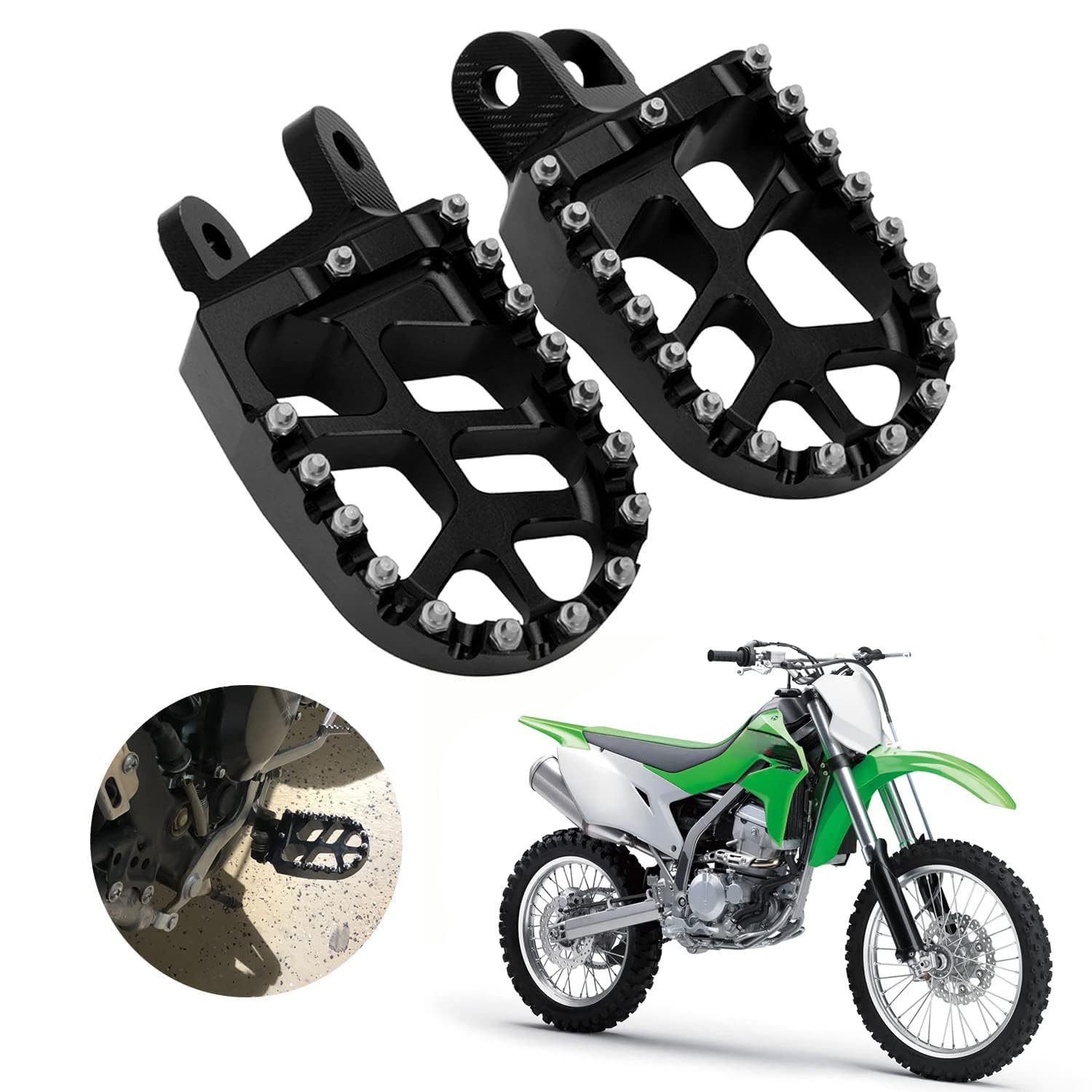 Anxin Foot Pegs Footpegs Footrests Foot For Klx300 Klx300R Klx300Sm 97-07 20-24 Klx250 06-20 Klx250S 09-14 Klx250R 94-96 Klx650