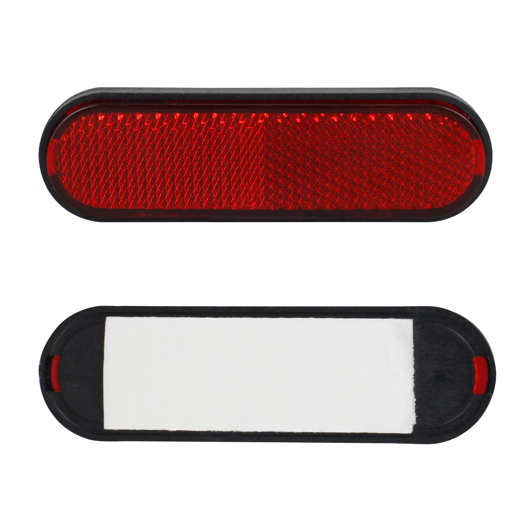 NTHREEAUTO Red Reflectors Motorcycle Safety Reflector Reflective Sticker Universal Compatible with Bicycle, Bike, Trailer, Cars,