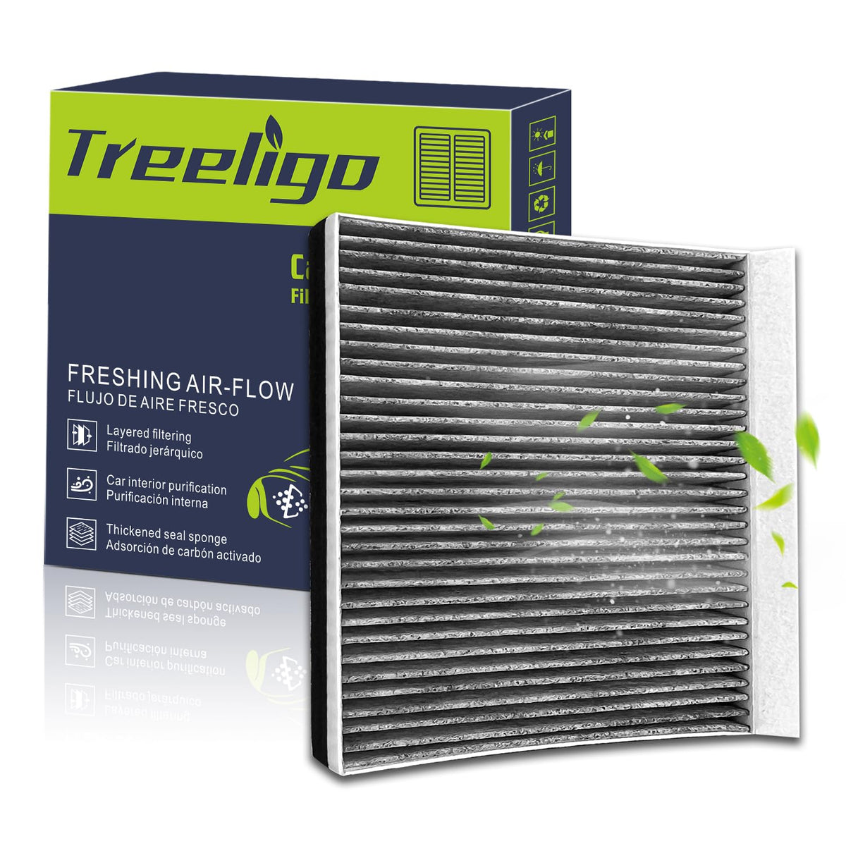 Treeligo Cf10735 Cabin Air Filter Compatible With Kia Telluride (2020-2022),Stinger (2018-2022),Hyundai Santa Fe (2019-2020),Equ