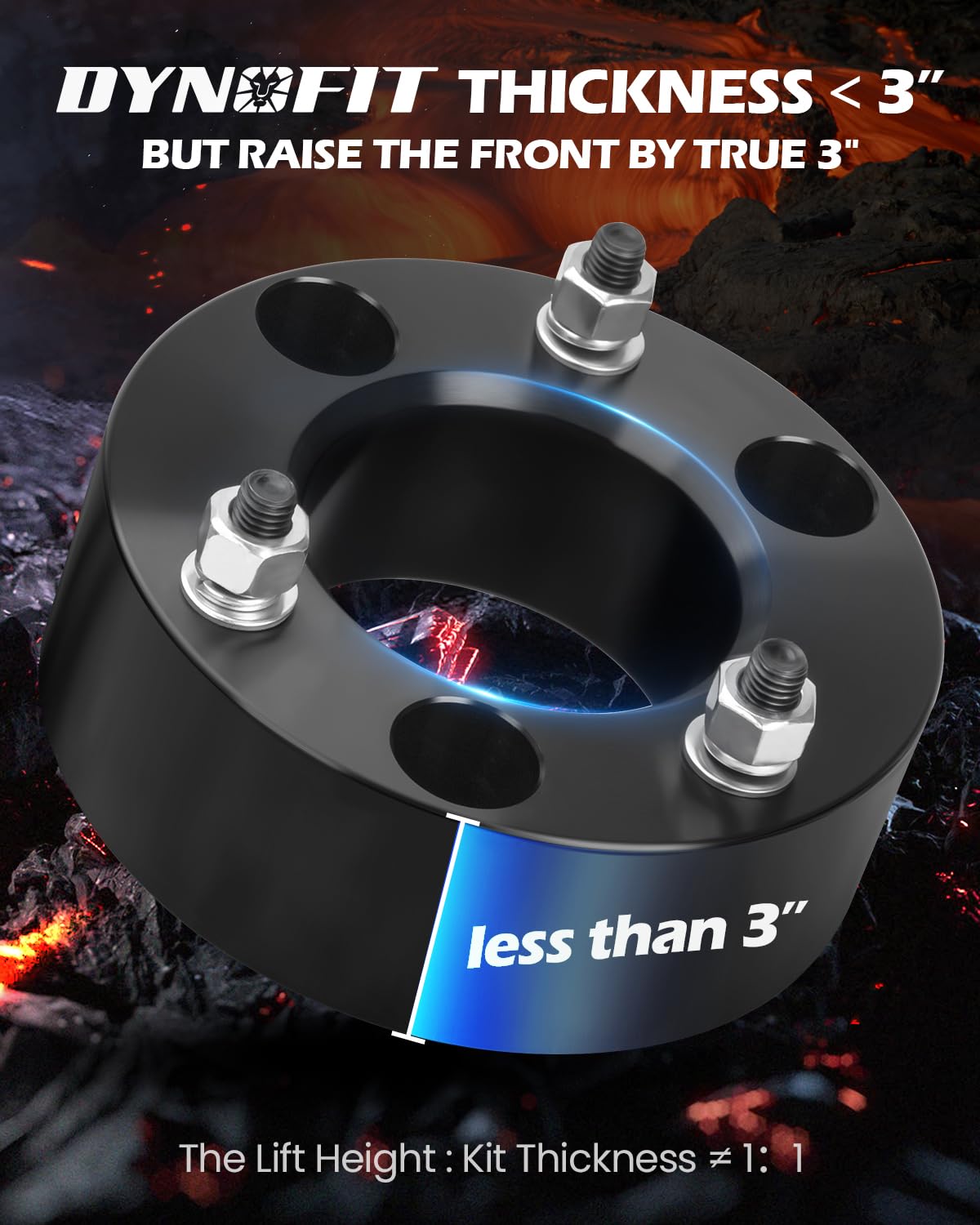 Dynofit Lift Kits For F150, 3'' Front Chassis Leveling Lift Kit For 2004-2023 Ford F150 2Wd 4Wd, 2003-2018 Expedition, 3Inch Aum