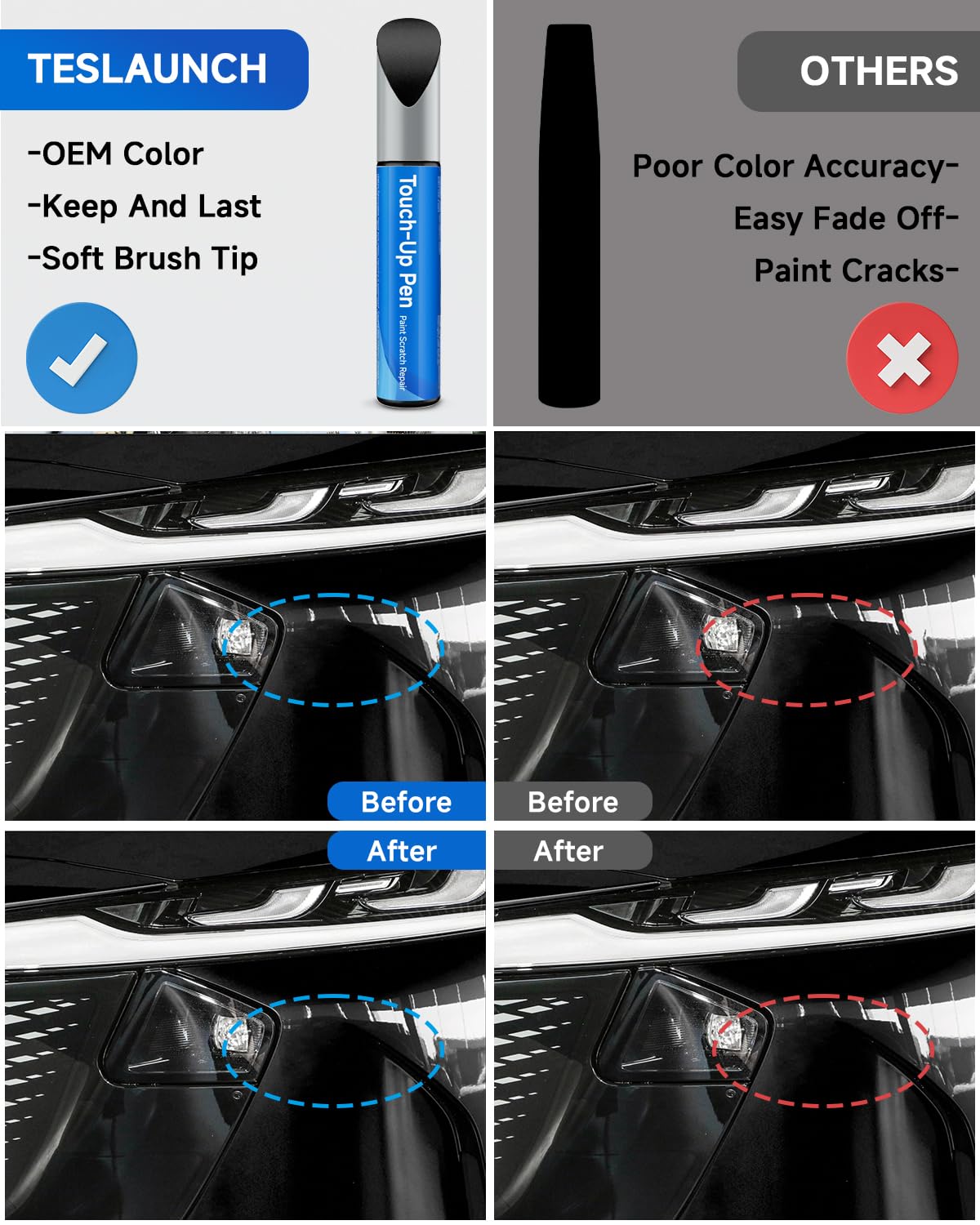 RSACET 41W Jet Black Pearl Touch Up Paint Compatible with Mazda Exact Match Touch Up Paint Car Scratch Repair
