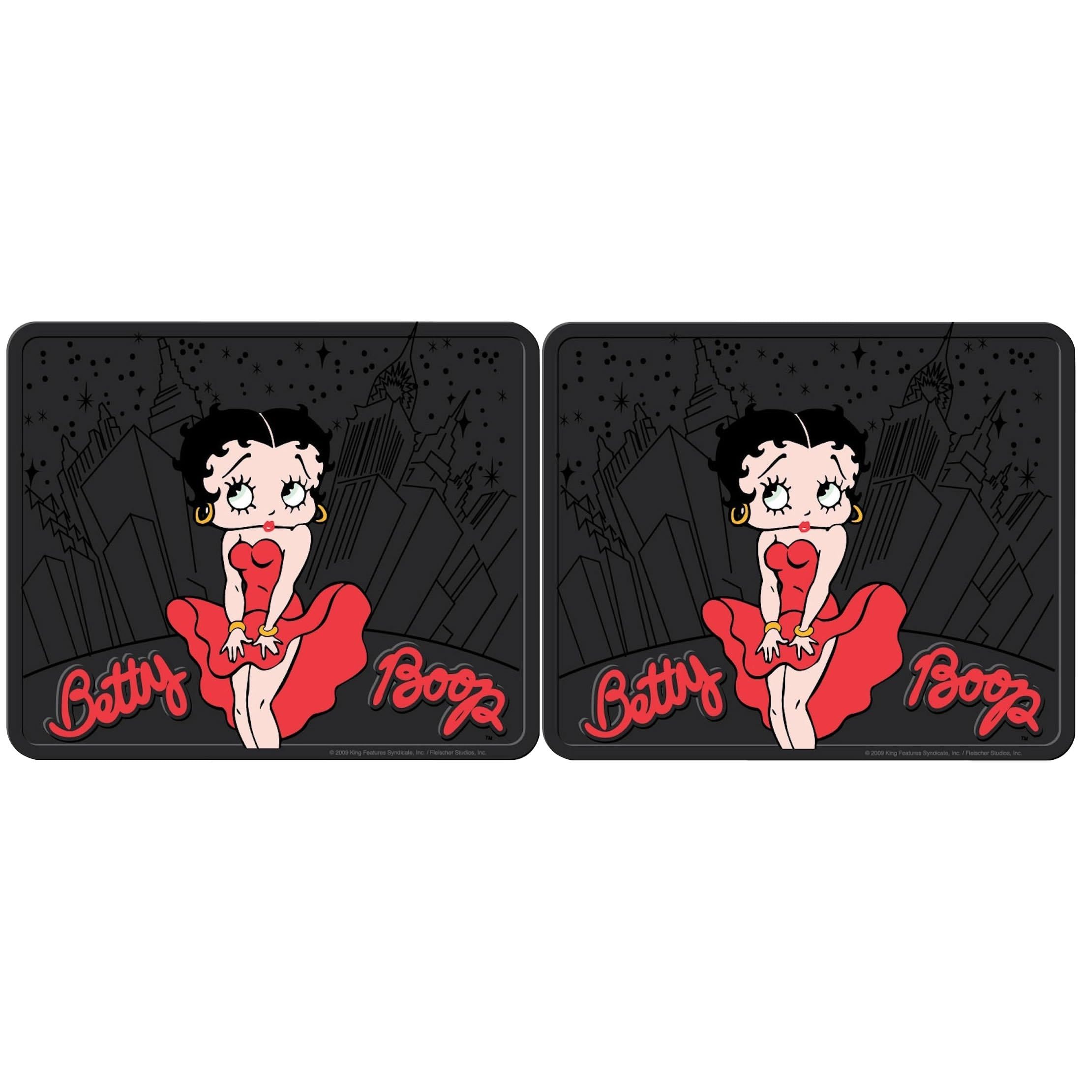 4Pc Front & Rear Rubber Floor Mats Set - Betty Boop - Ny New York City Sky Line