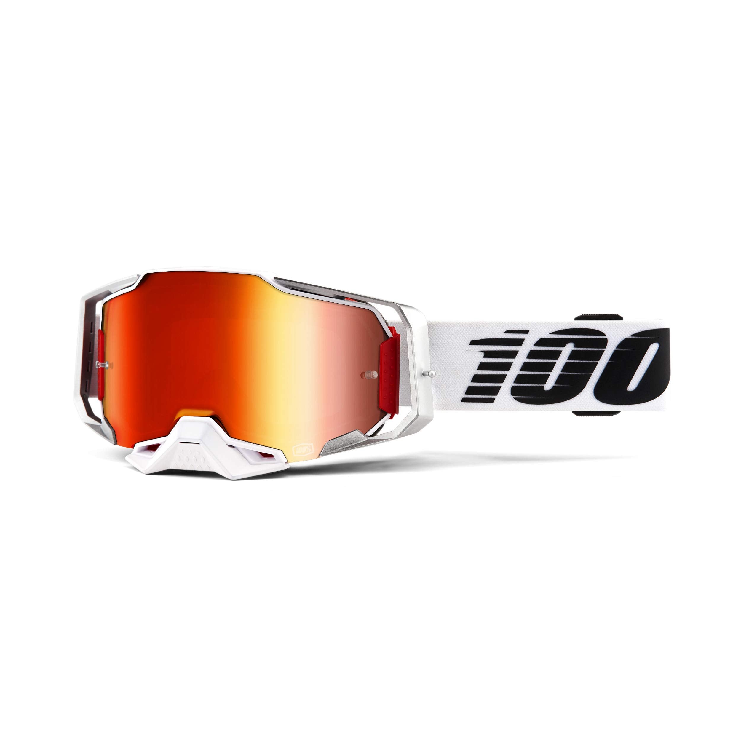 100% Armega Goggles - Eyewear For Dirt Bikes, Motocross, Motorcycle, & Bike Sports - Durable Mountain Biking Goggles - Lightsabe