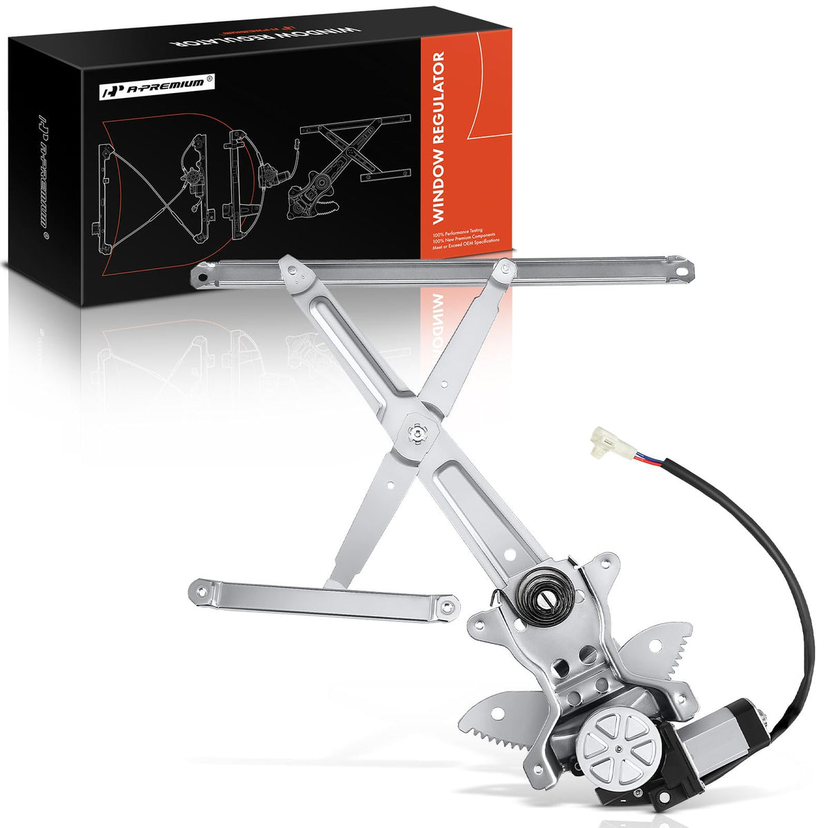 A-Premium Power Window Regulator with Motor Compatible with Toyota Tundra 2001-2006 Standard Cab/Extended Cab Pickup Only Front 