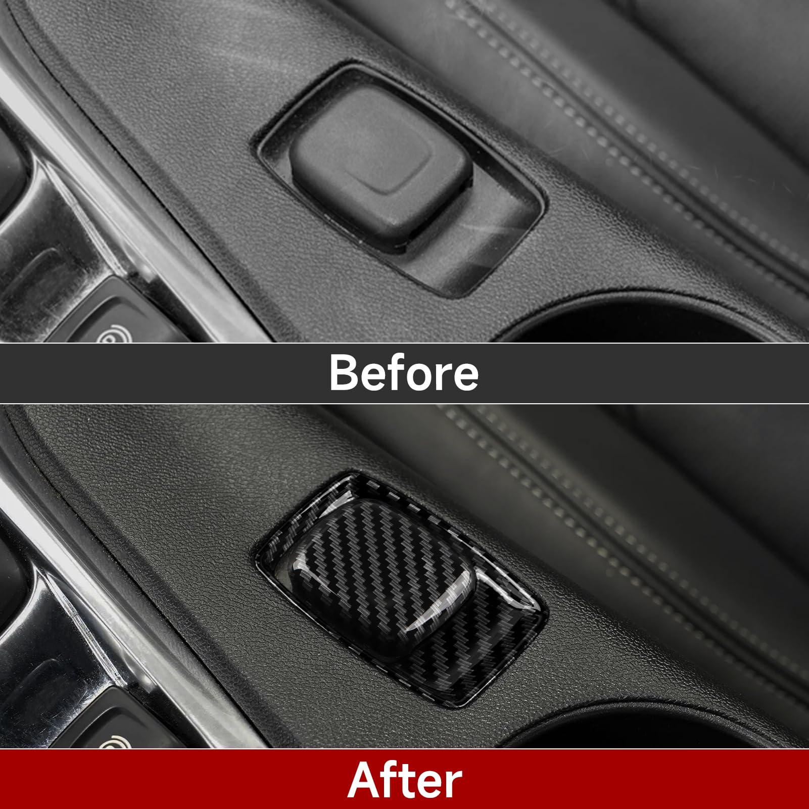 Car Cigarette Lighter Sticker ABS Carbon Fiber Decal Interior Trim Cover for Chevrolet Camaro ZL1 2016 2017 2018 2019 2020 2021