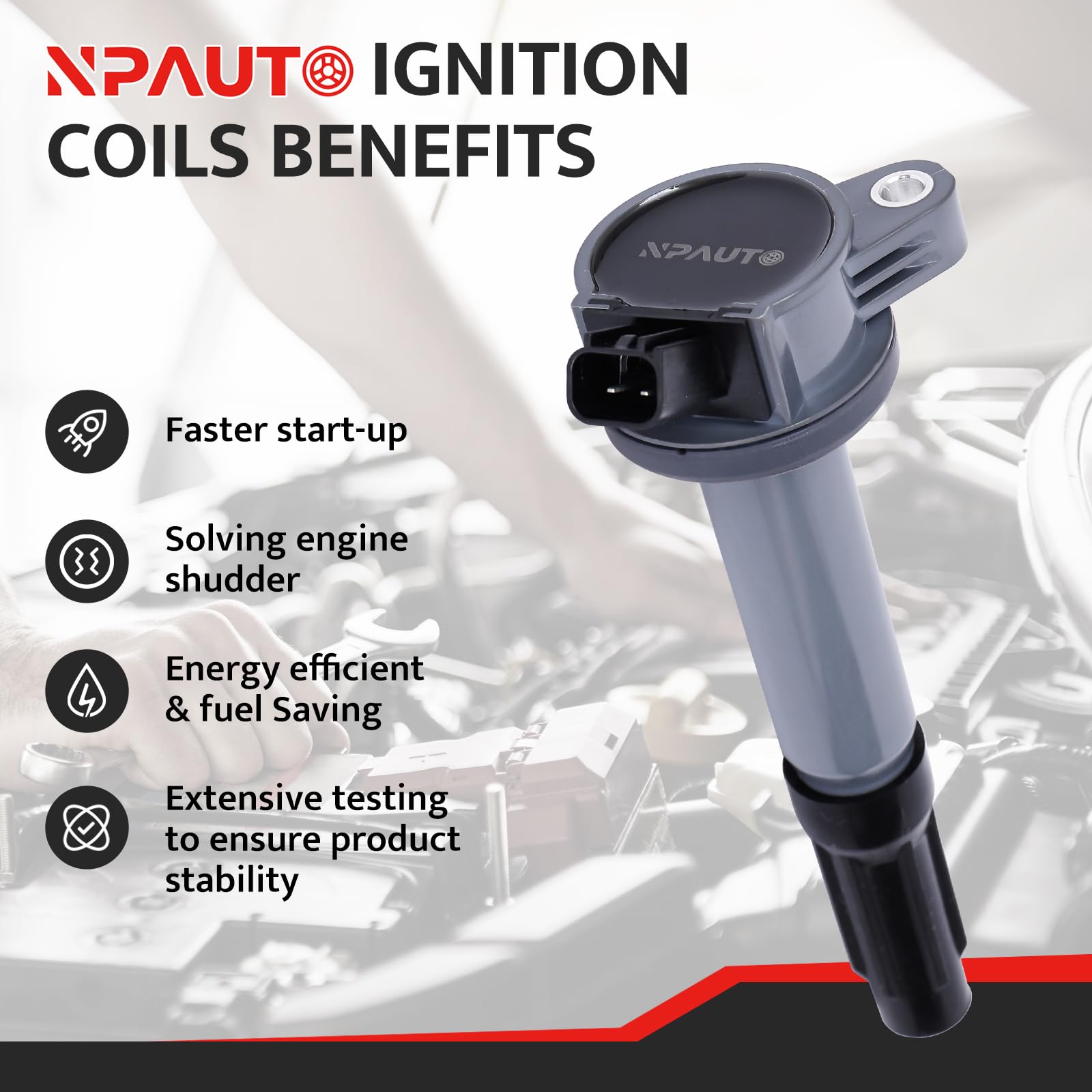 Npauto Ignition Coil Pack Replacement For V6 3.0 3.0L 2009-2012 Ford Escape/Ford Fusion 2006 2007 2008 2009 2010 2011 2012, Mazd