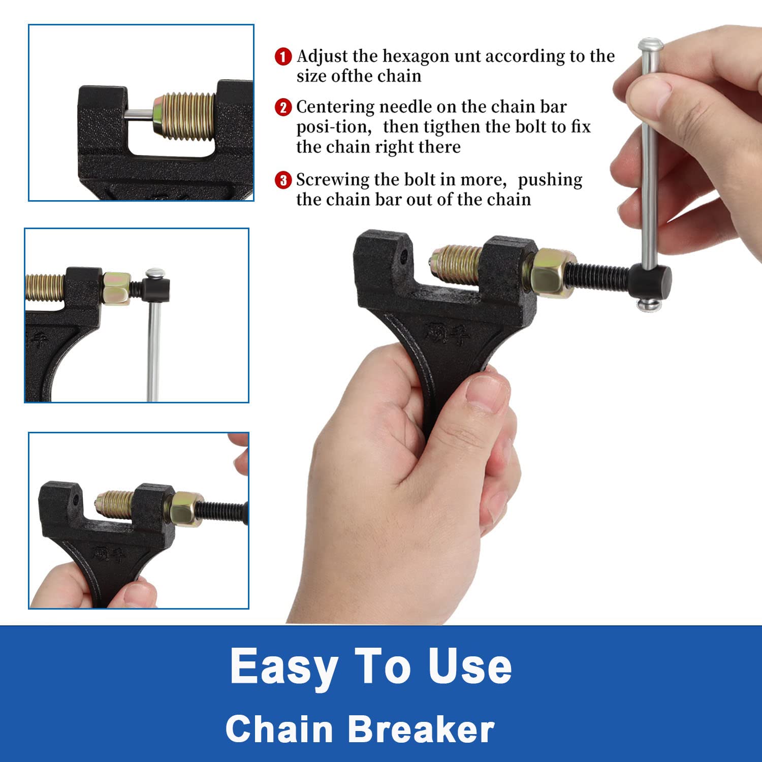 Podoy 415H Motorized Chain 110L Dirt Bike Chain Heavy Duty For 80Cc 49Cc 60Cc 66Cc 2 Stroke Engine Motorized Bike Chain High Pow