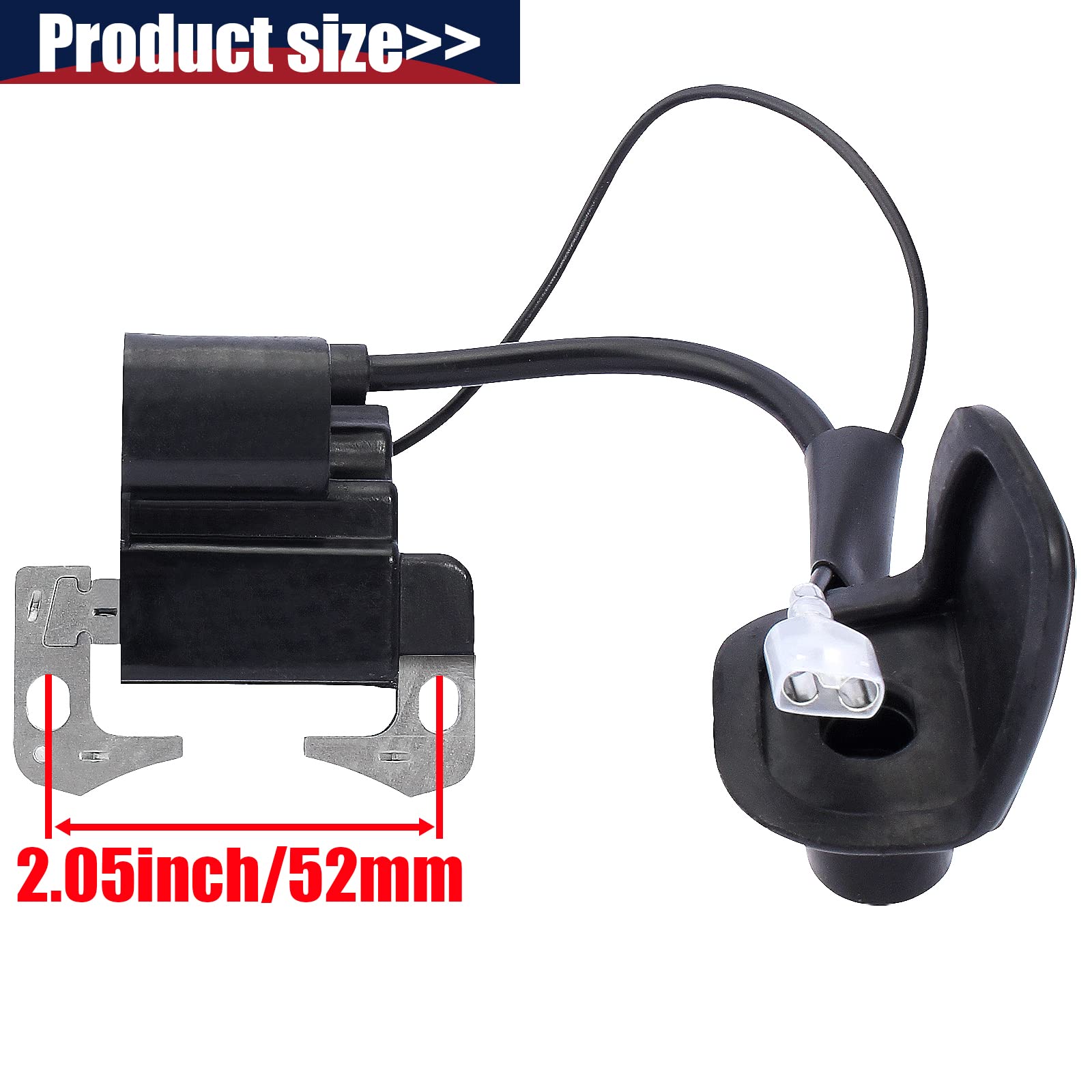 Qazaky Ignition Coil For 2-Stroke 33Cc 43Cc 47Cc 49Cc 50Cc Mini Moto Dirt Pocket Bike Chopper Scooter Kids Quad Atv Minimoto