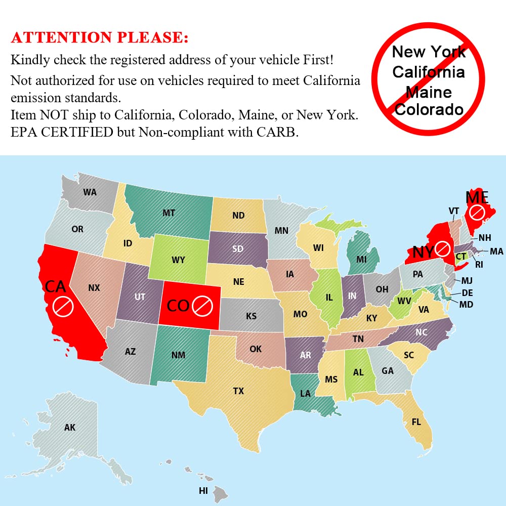 Mayasaf ?2 Pack? 2.5'' Inlet/Outlet Universal Catalytic Converter, With O2 Port?Epa Compliant?