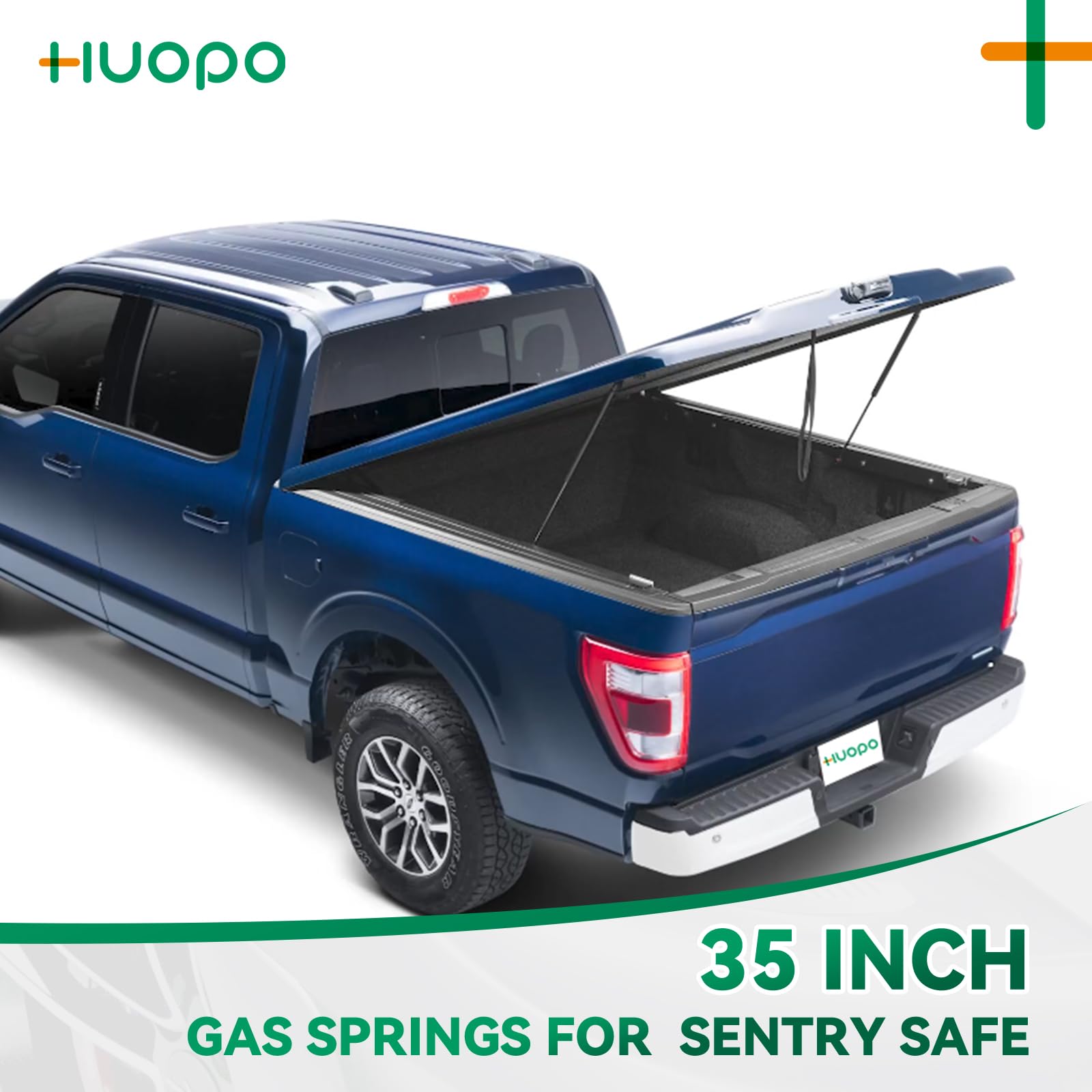 C16-15953 HUOPO 35 Inch 100 lb 445 N Gas Shock Strut Lift Support for Tonneau Cover Camper RV Bed Basement Storage Doors Hatch B