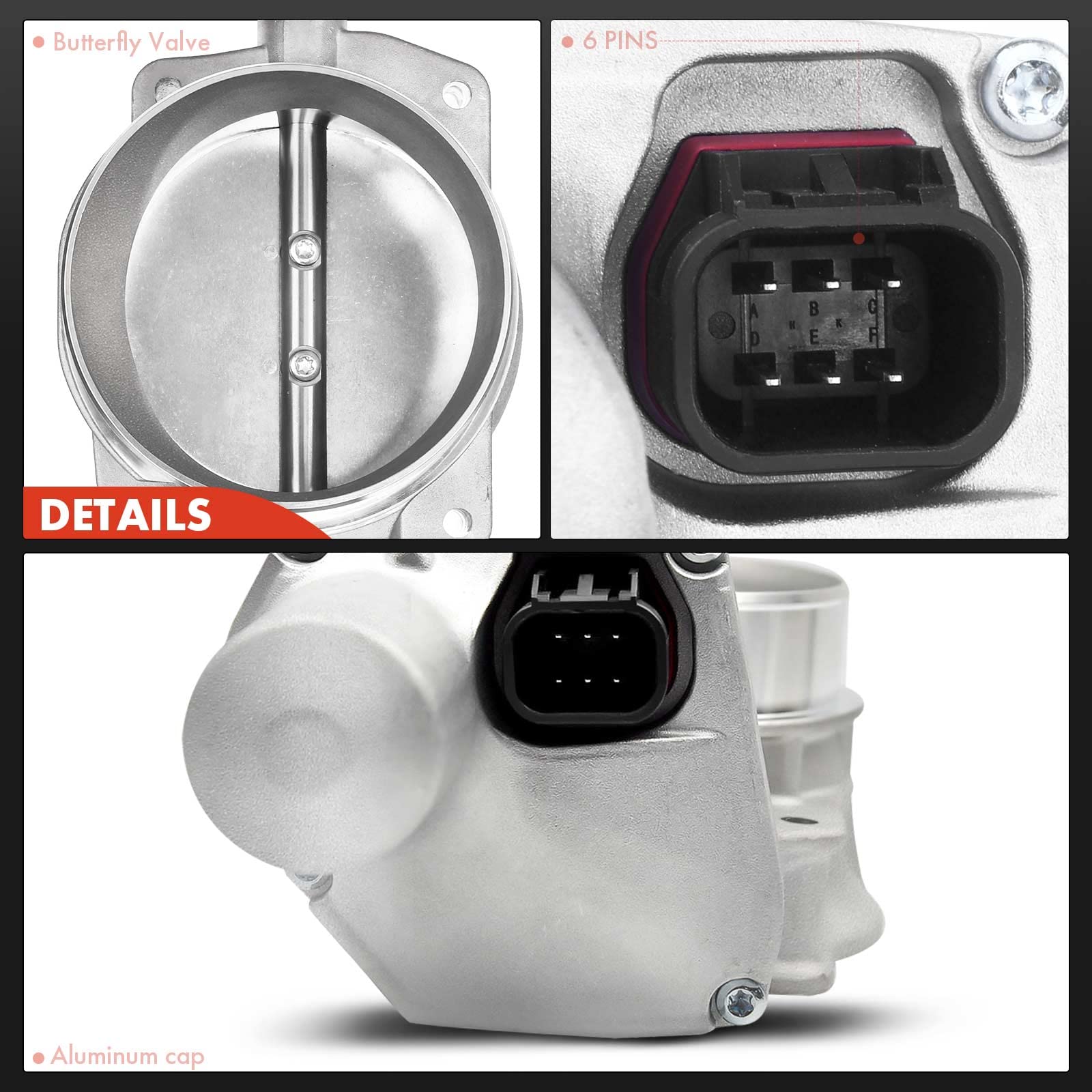 A-Premium Electronic Throttle Body Compatible with Cadillac CTS 2006-2007 & Chevrolet Corvette 2005-2008 & Pontiac GTO 2005-2006, G8 2008-2009, 6.0L 6.2L 7.0L, Replace# 12570790