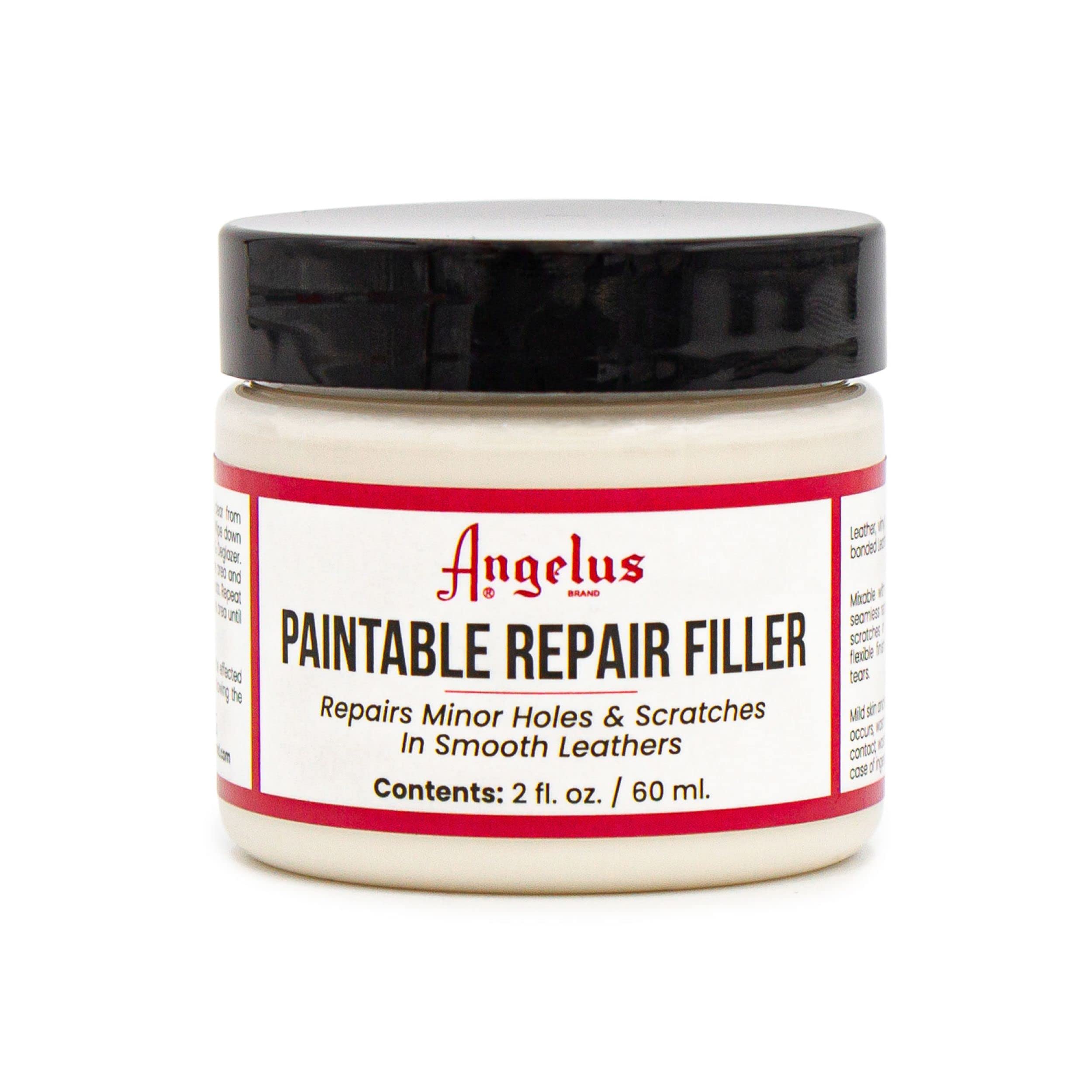 Angelus Leather Filler For Filling Or Repairing Holes, Tears, Cracks, Scratches, For Leather Car Seats, Furniture, Shoes - Flexible | Made In Usa - 2 Fl Oz