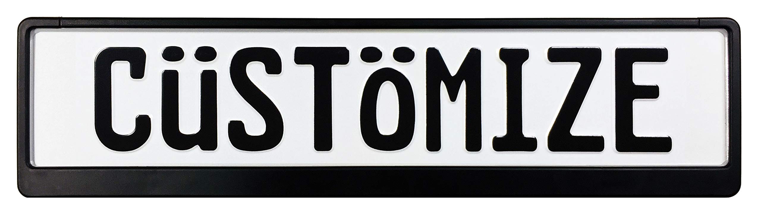 Custom European License Plate (Plate + Frame)