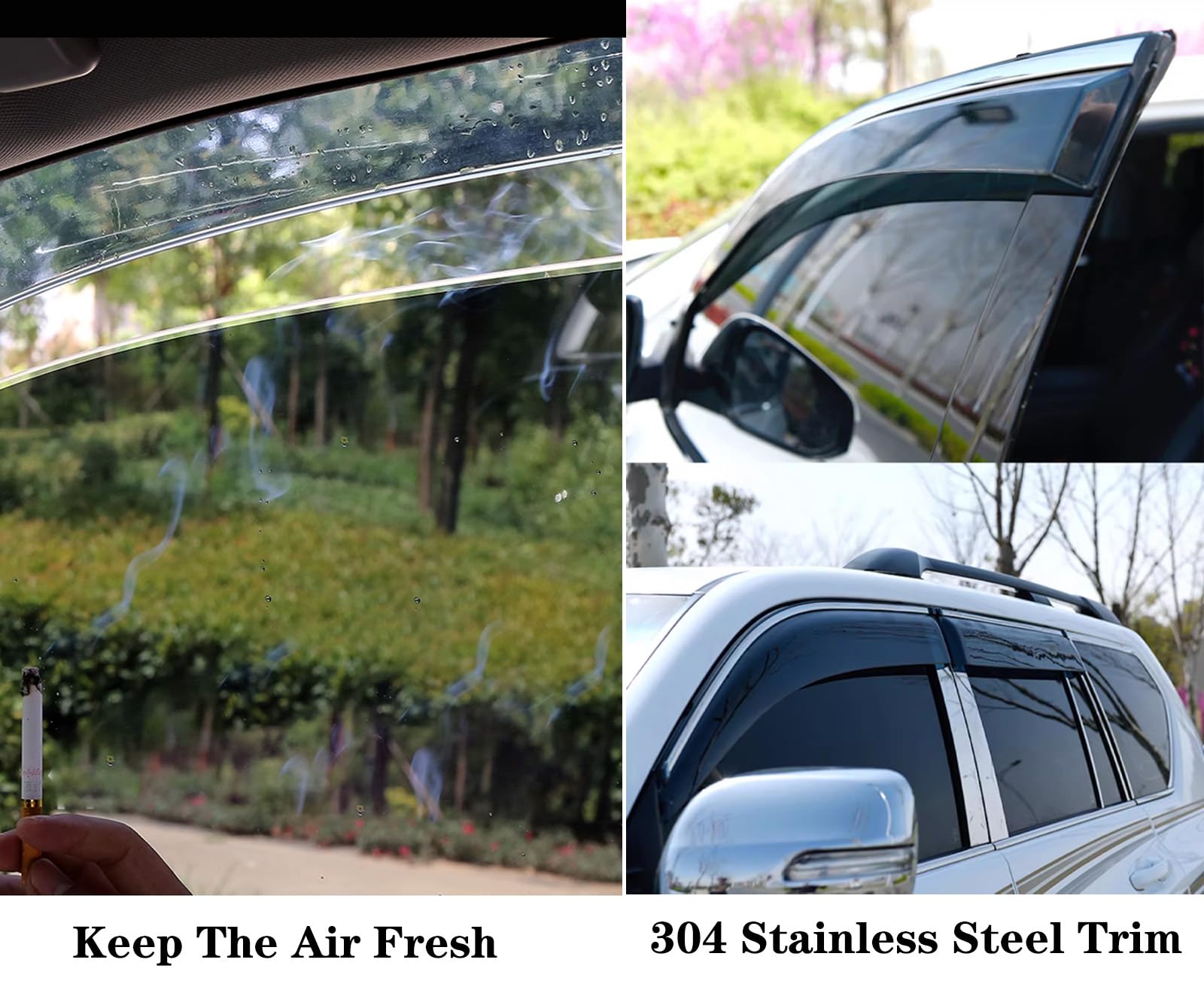 Vesul Compatible With 2017-2022 Honda Cr-V Crv Lx Ex Ex-L Touring Clip On Rain Guard Vent Visor Window Wind Deflector Shield Cov