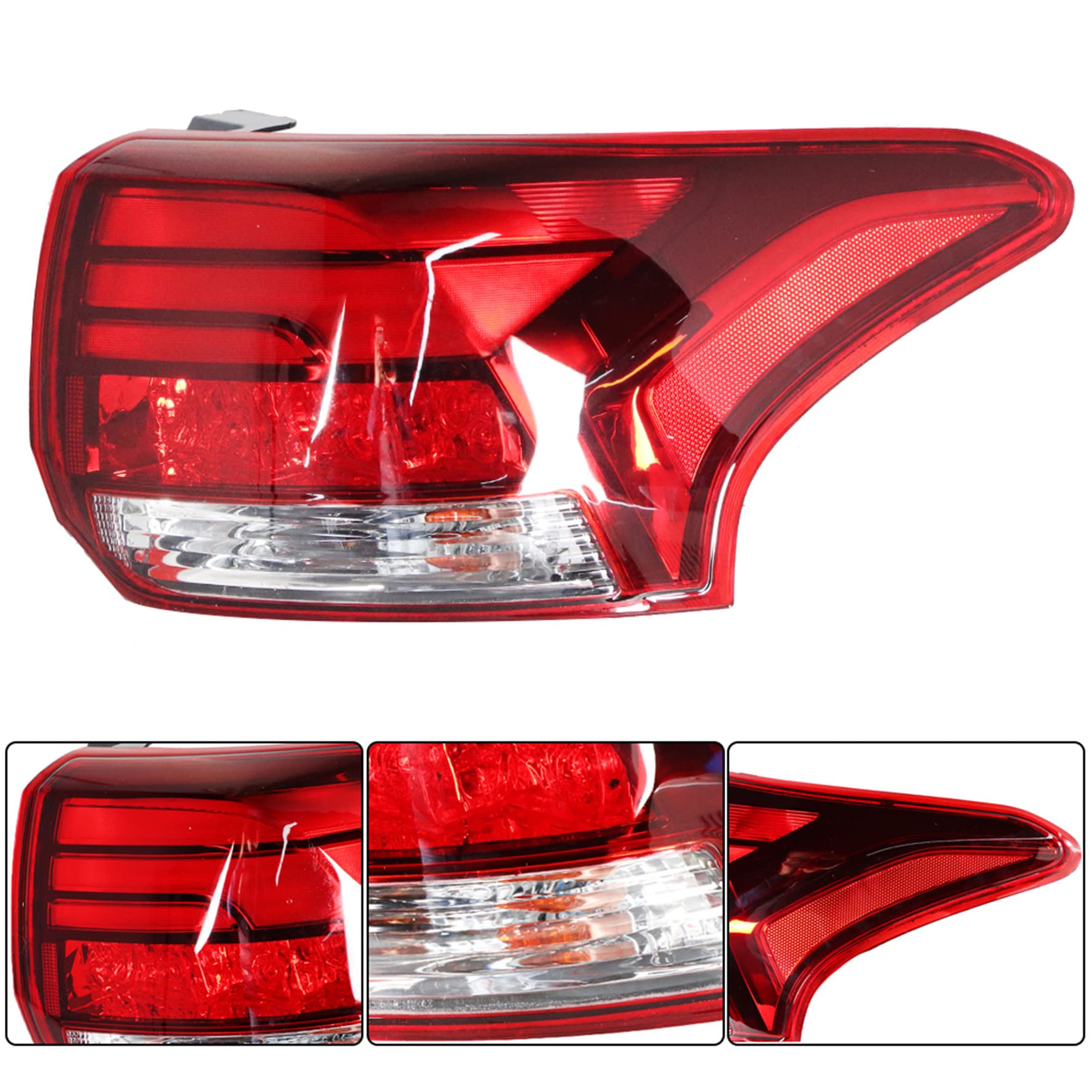 Munirater 1-Pack Rear Right Tail Light Brake Lamp Assembly Replacement For 2016-2021 Outlander Outer Passenger Side 8330B006